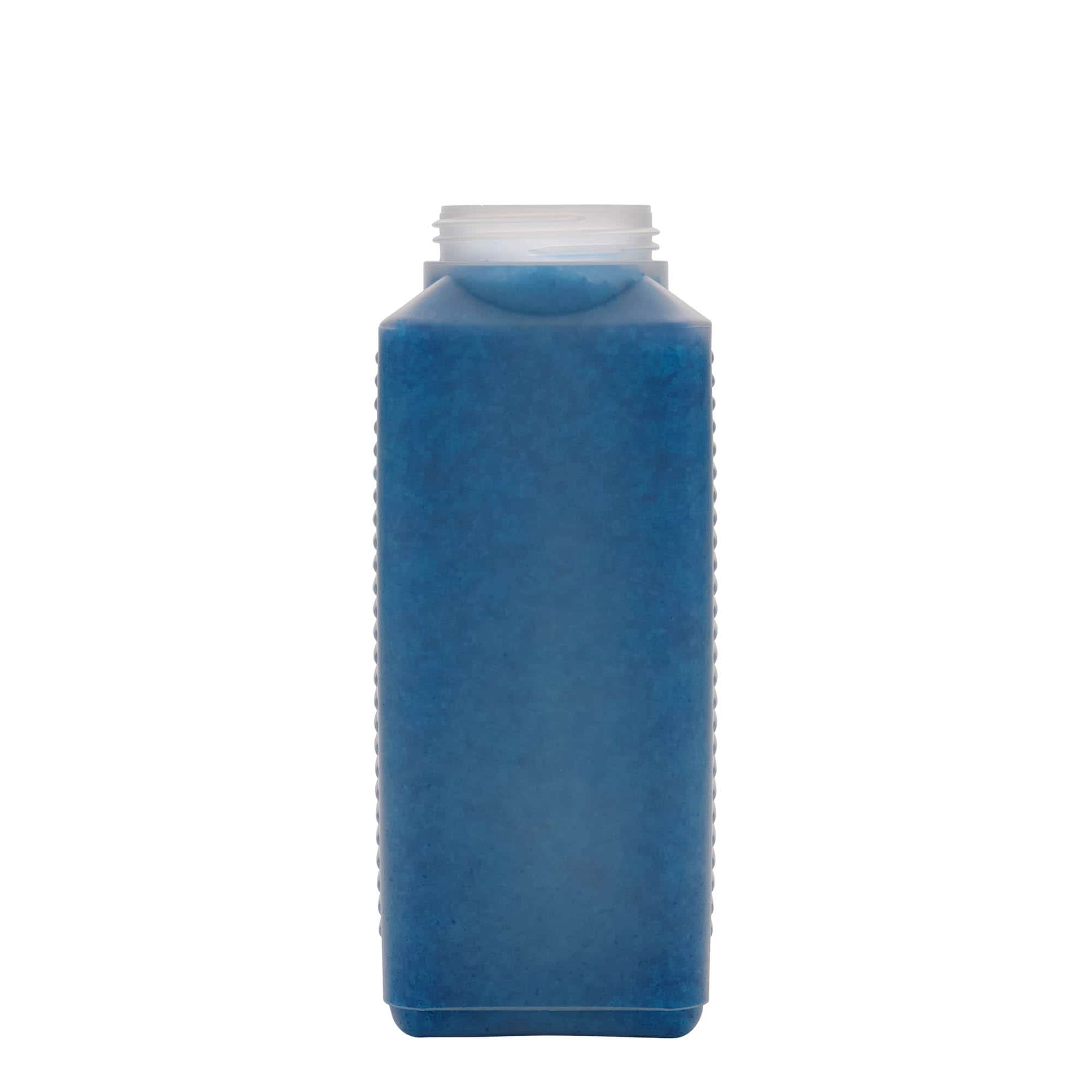 1000 ml Garrafa de gargalo largo, plástico PEAD, transparente, boca: DIN 60 EPE