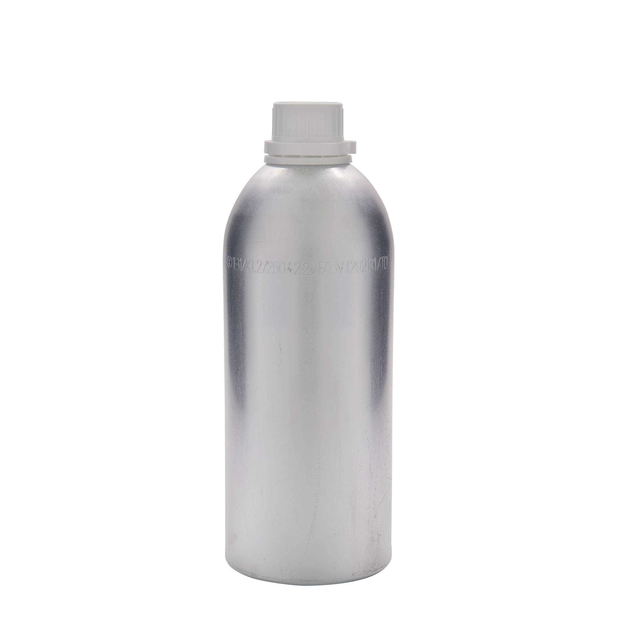 1100 ml garrafa de alumínio, metal, prata, abertura: DIN 32