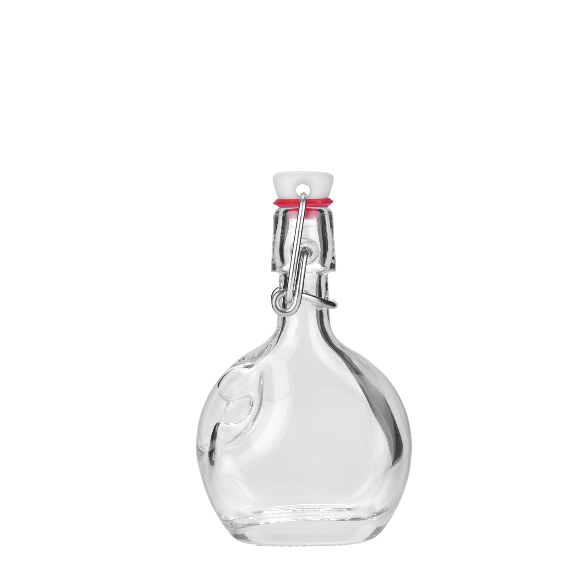 Frasco de vidro de 40 ml 'Lukas', oval, bocal: fecho de pressão Frasco de vidro de 40 ml 'Lukas', oval, bocal: fecho de pressão