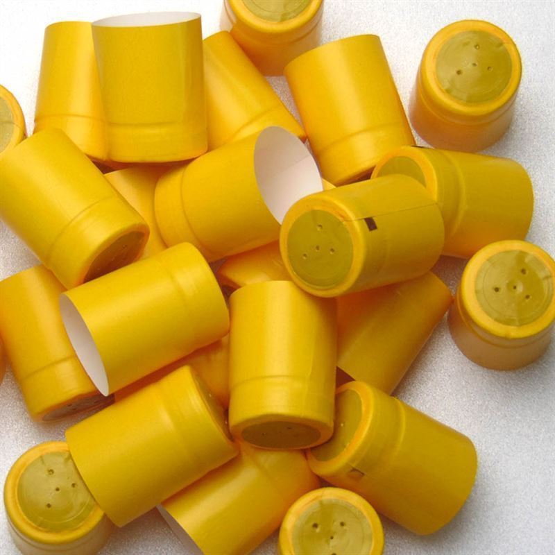 Cápsula retrátil 32x41, plástico PVC, amarelo