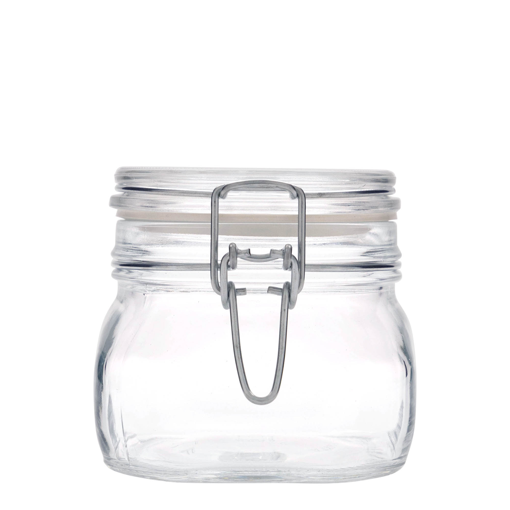 Frasco de vidro com fecho de alavanca de 500 ml 'Fido', quadrado, abertura: fecho de alavanca Frasco de vidro com fecho de alavanca de 500 ml 'Fido', quadrado, abertura: fecho de alavanca