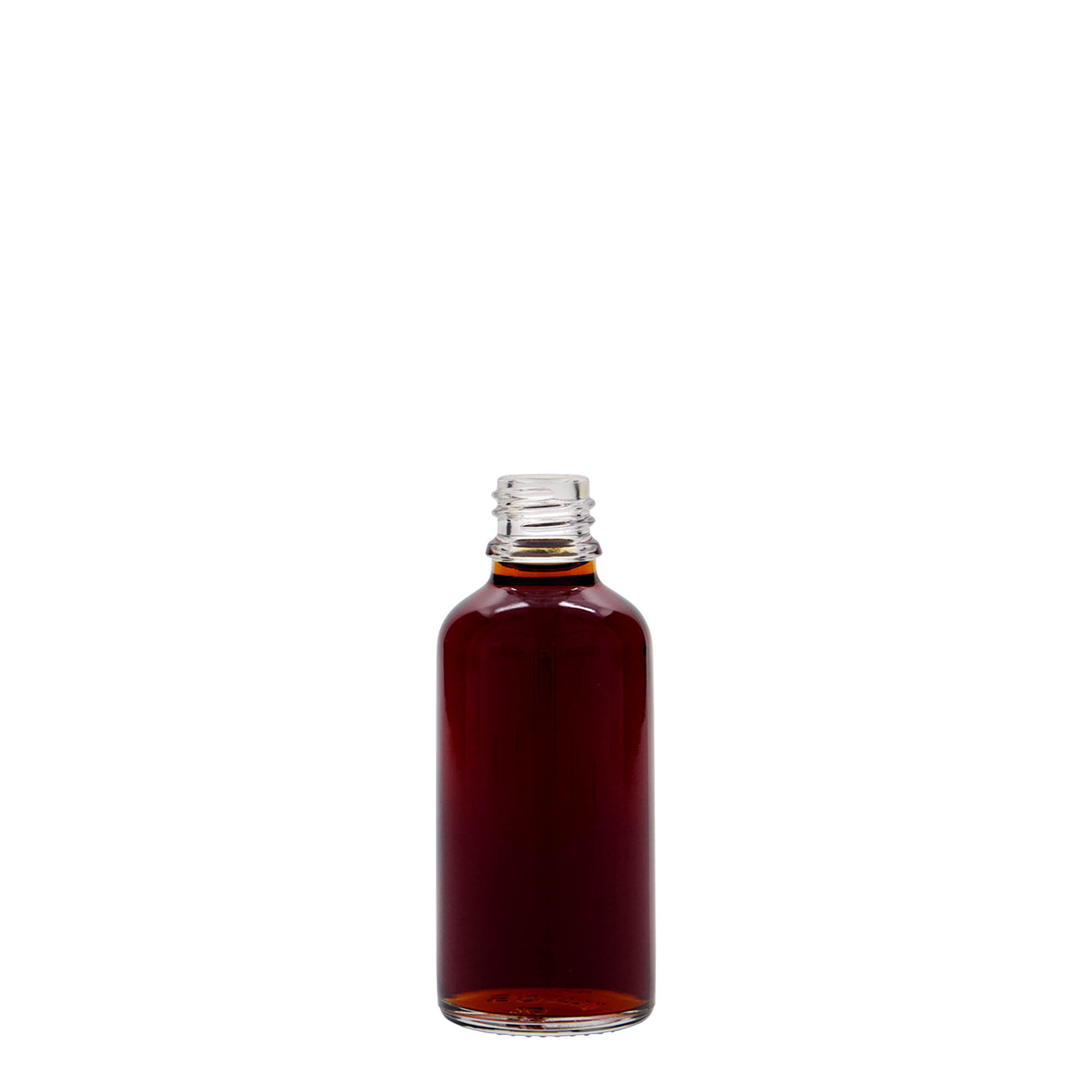 Frasco médico de 50 ml, vidro, boca: DIN 18