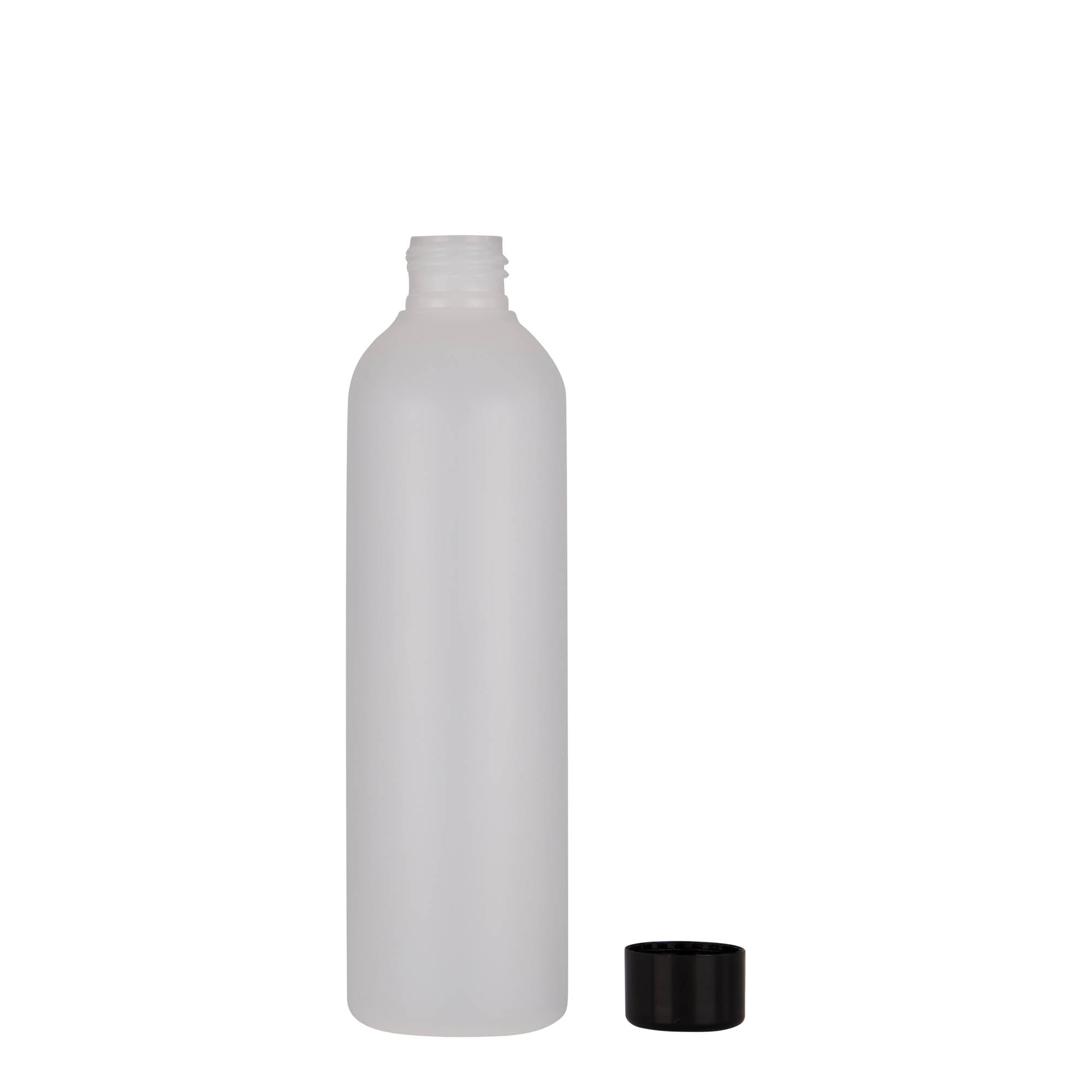 Frasco de plástico de 250 ml 'Tuffy', HDPE, natural, gargalo: 24/410 Frasco de plástico de 250 ml 'Tuffy', HDPE, natural, gargalo: 24/410
