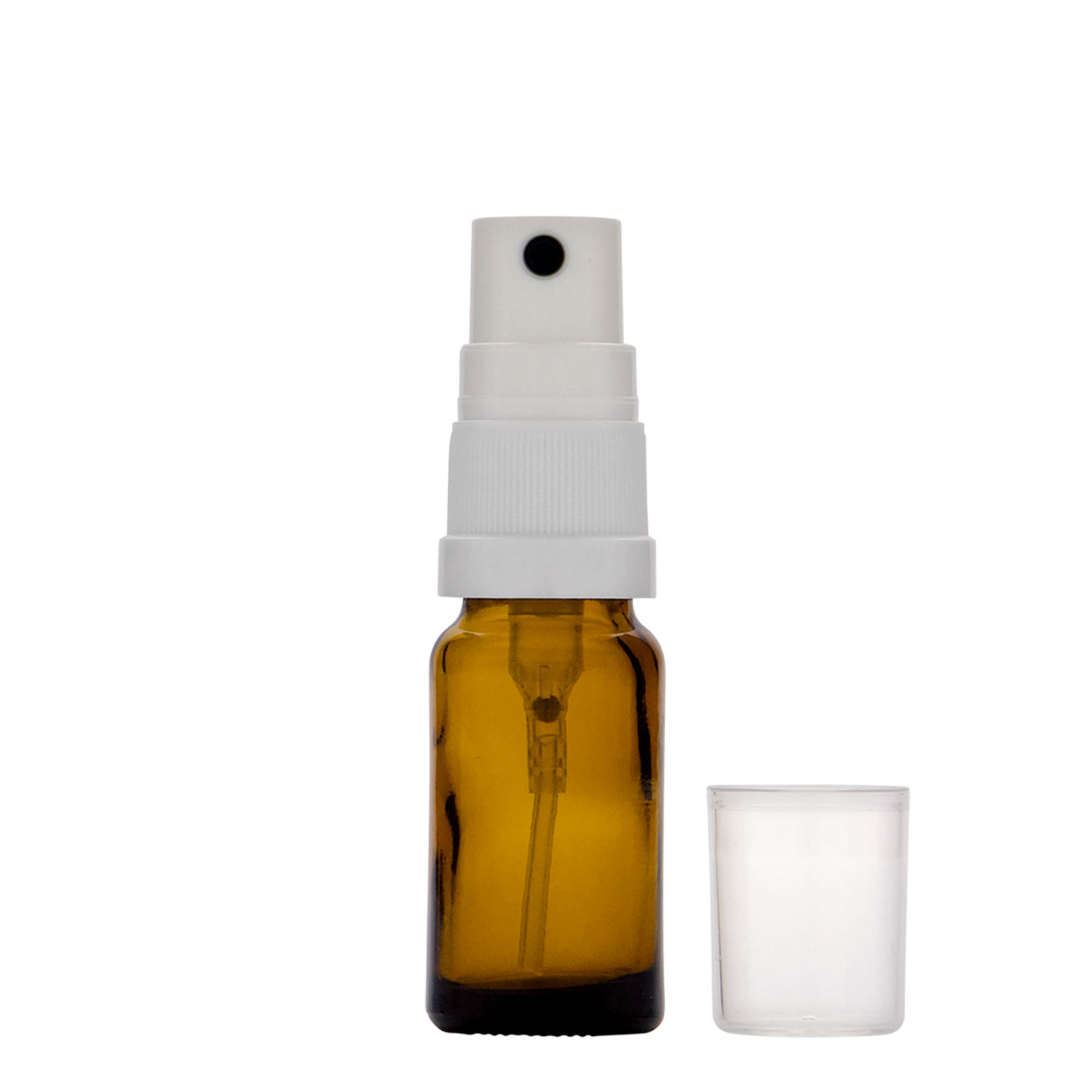Frasco de spray de 10 ml, medicamento, vidro, castanho, bocal: DIN 18