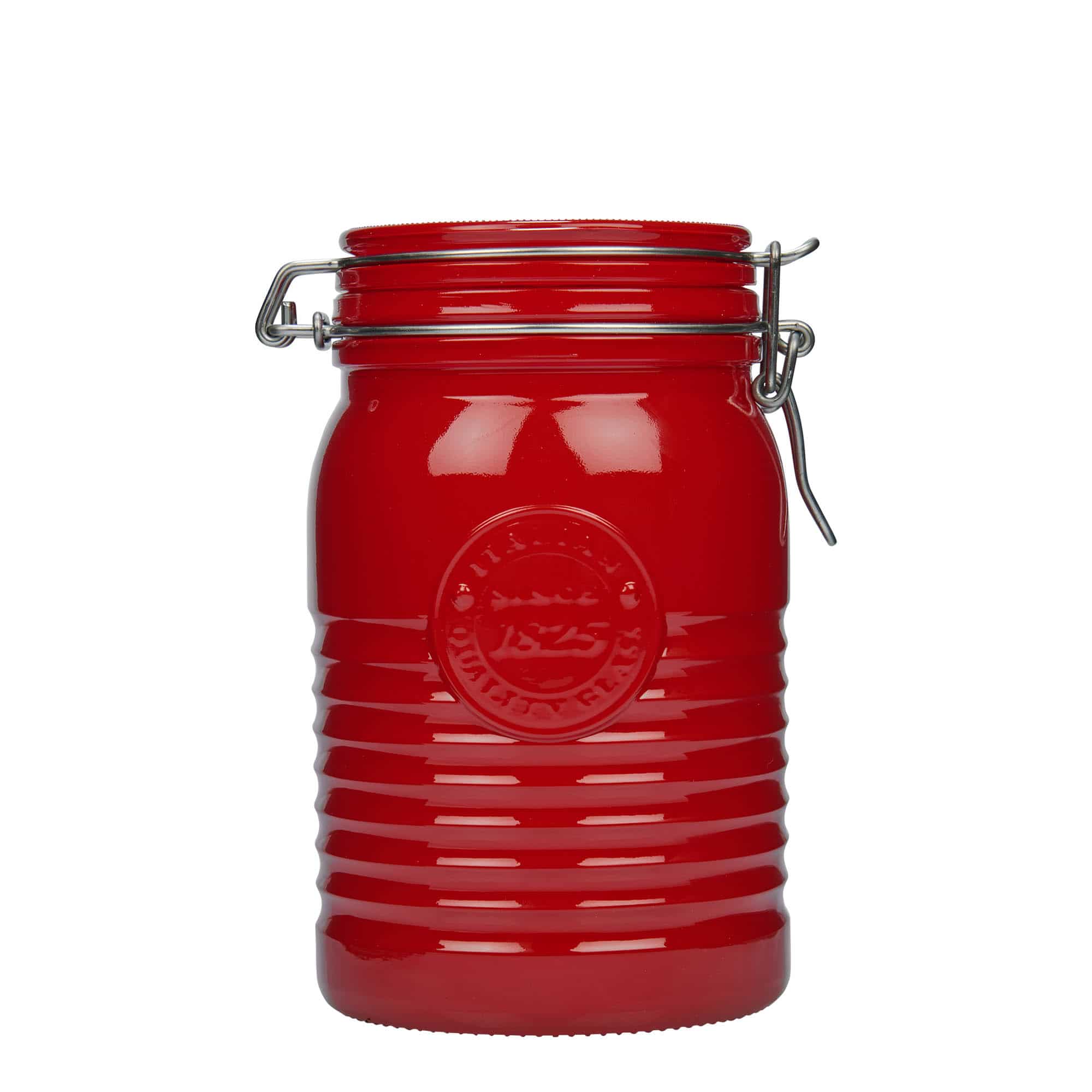1000 ml Frasco hermético 'Officina 1825', vermelho, boca: Fecho hermético 1000 ml Frasco hermético 'Officina 1825', vermelho, boca: Fecho hermético