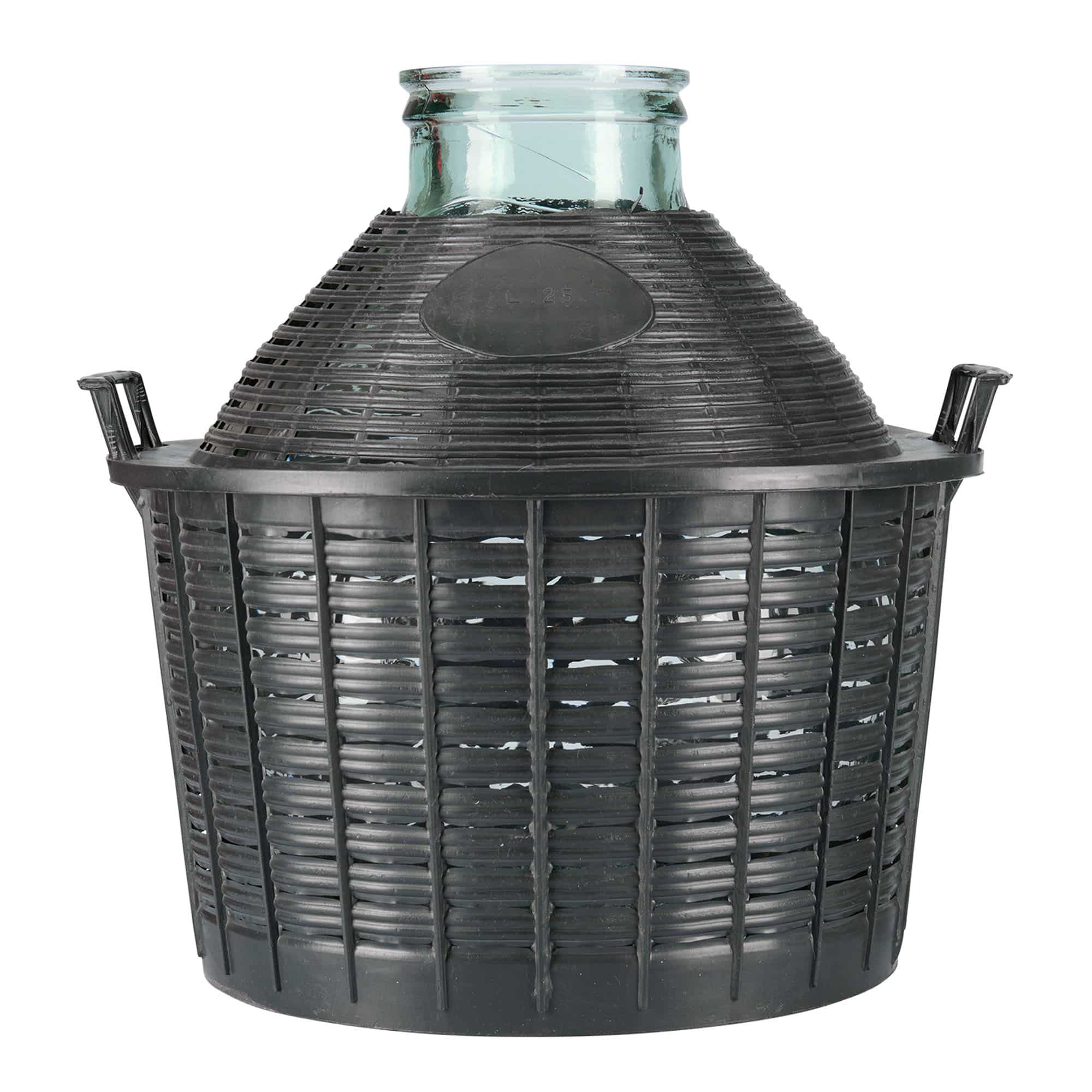 25 l Garrafão pescoço largo, vidro, boca: Tampa