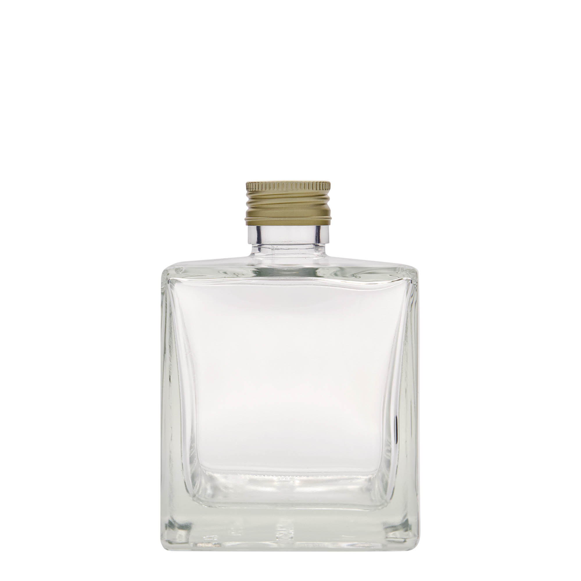 Garrafa de vidro de 500 ml 'Cube', quadrada, boca: PP 31,5 Garrafa de vidro de 500 ml 'Cube', quadrada, boca: PP 31,5
