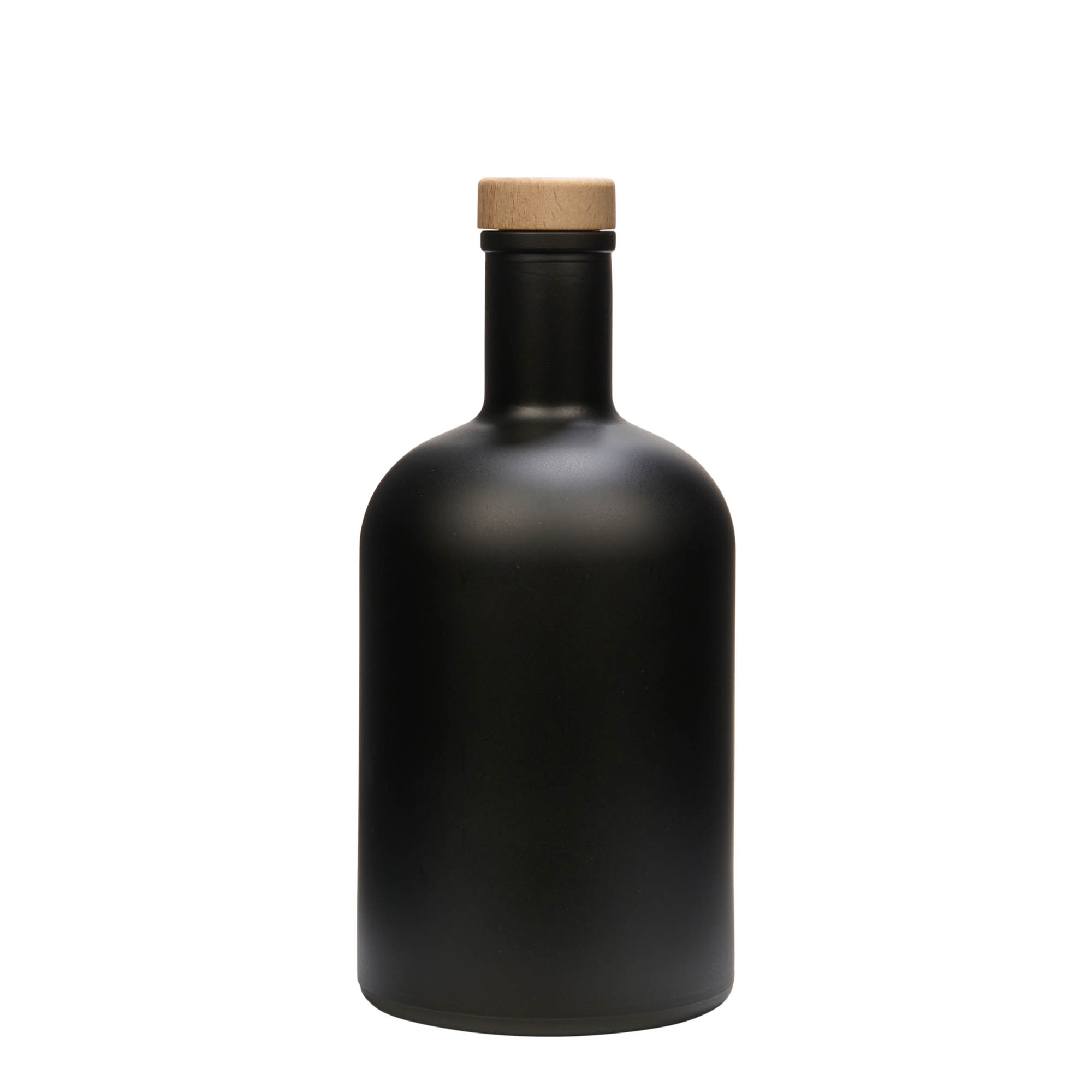 Garrafa de vidro de 700 ml 'Gerardino', preta, boca: cortiça