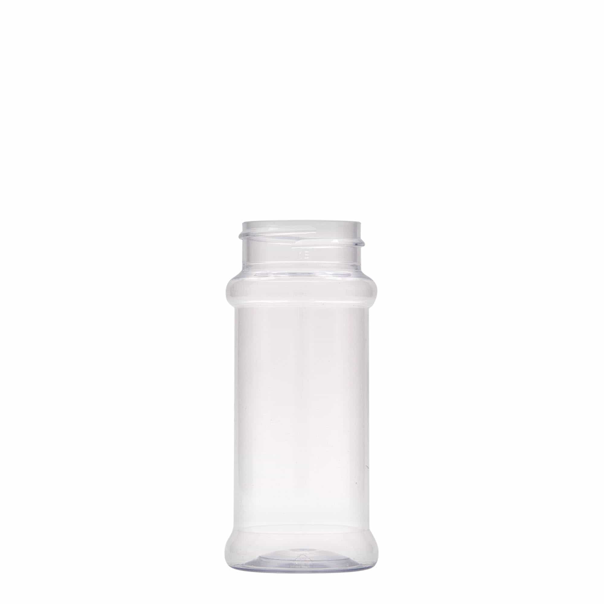 Frasco de especiarias PET de 100 ml, plástico, boca: 38/400