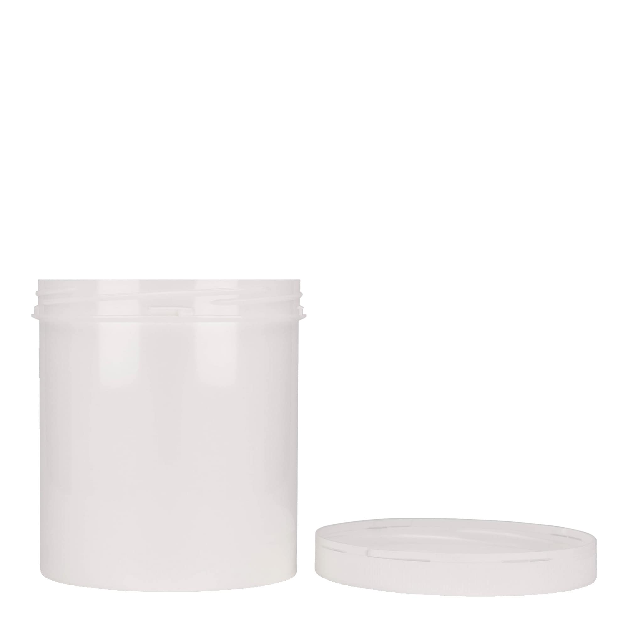 1.000 ml Frasco de plástico 'Securilock', PP, branco, abertura: tampa de rosca