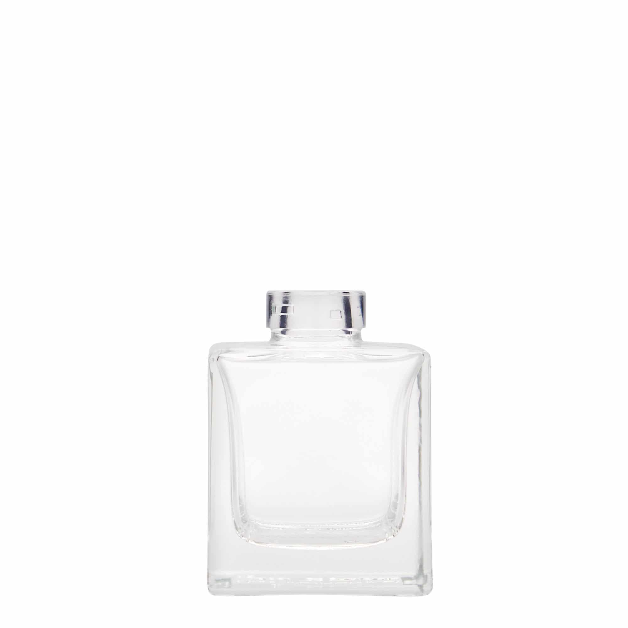 100 ml Garrafa de vidro 'Cube', quadrada, boca: Cortiça 100 ml Garrafa de vidro 'Cube', quadrada, boca: Cortiça