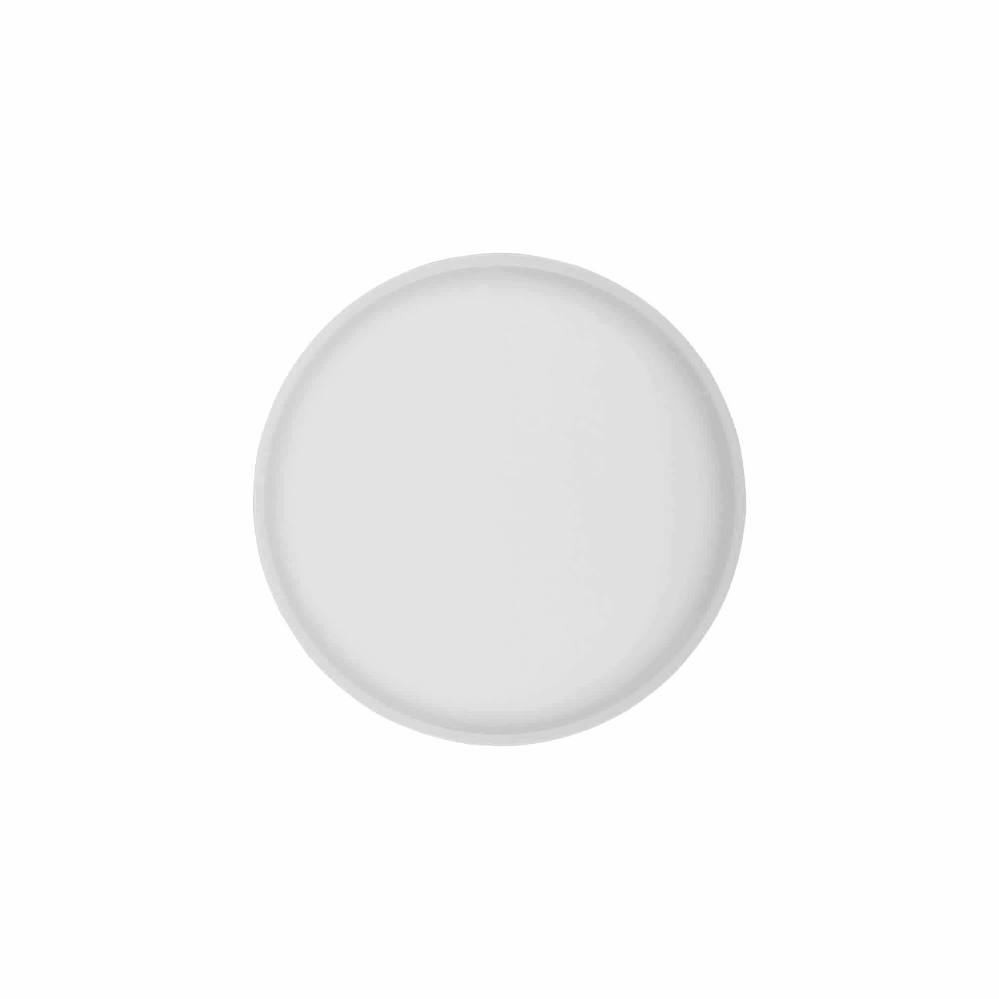 Tampa de rosca 'Edição Clear/Platina', plástico PP, branco, para bocal: 70/2P