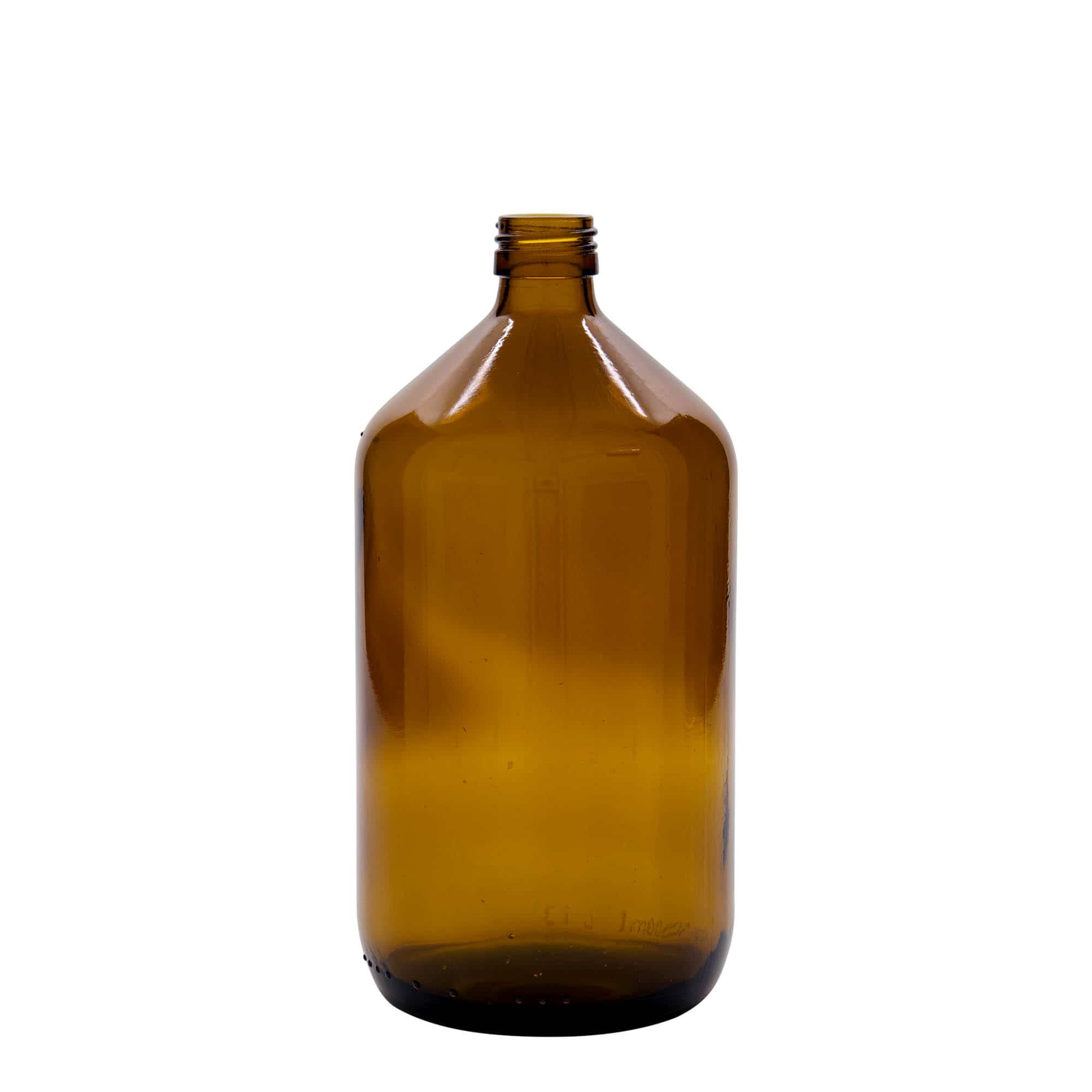 1000 ml Frasco de medicamentos, castanho, vidro, boca: PP 28 1000 ml Frasco de medicamentos, castanho, vidro, boca: PP 28