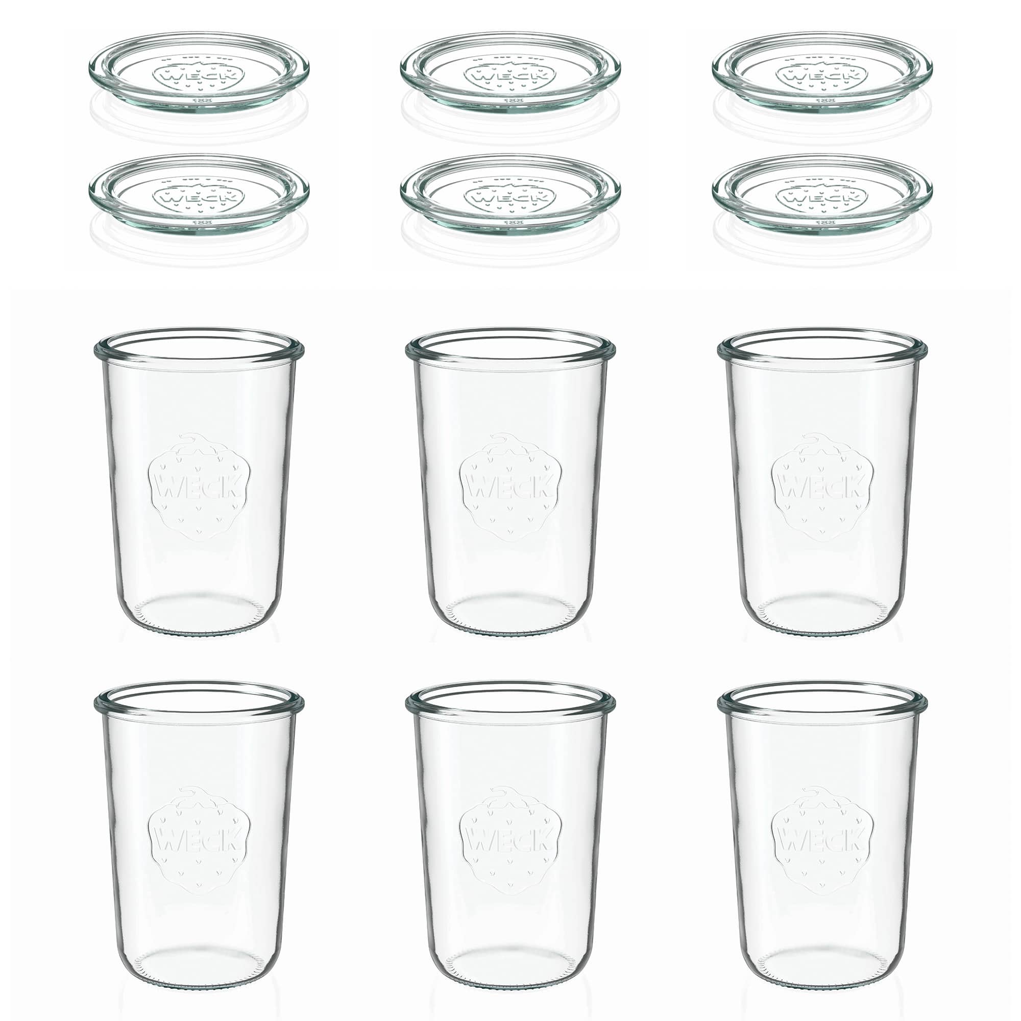 6x 850 ml frasco WECK com tampa de vidro RR 100