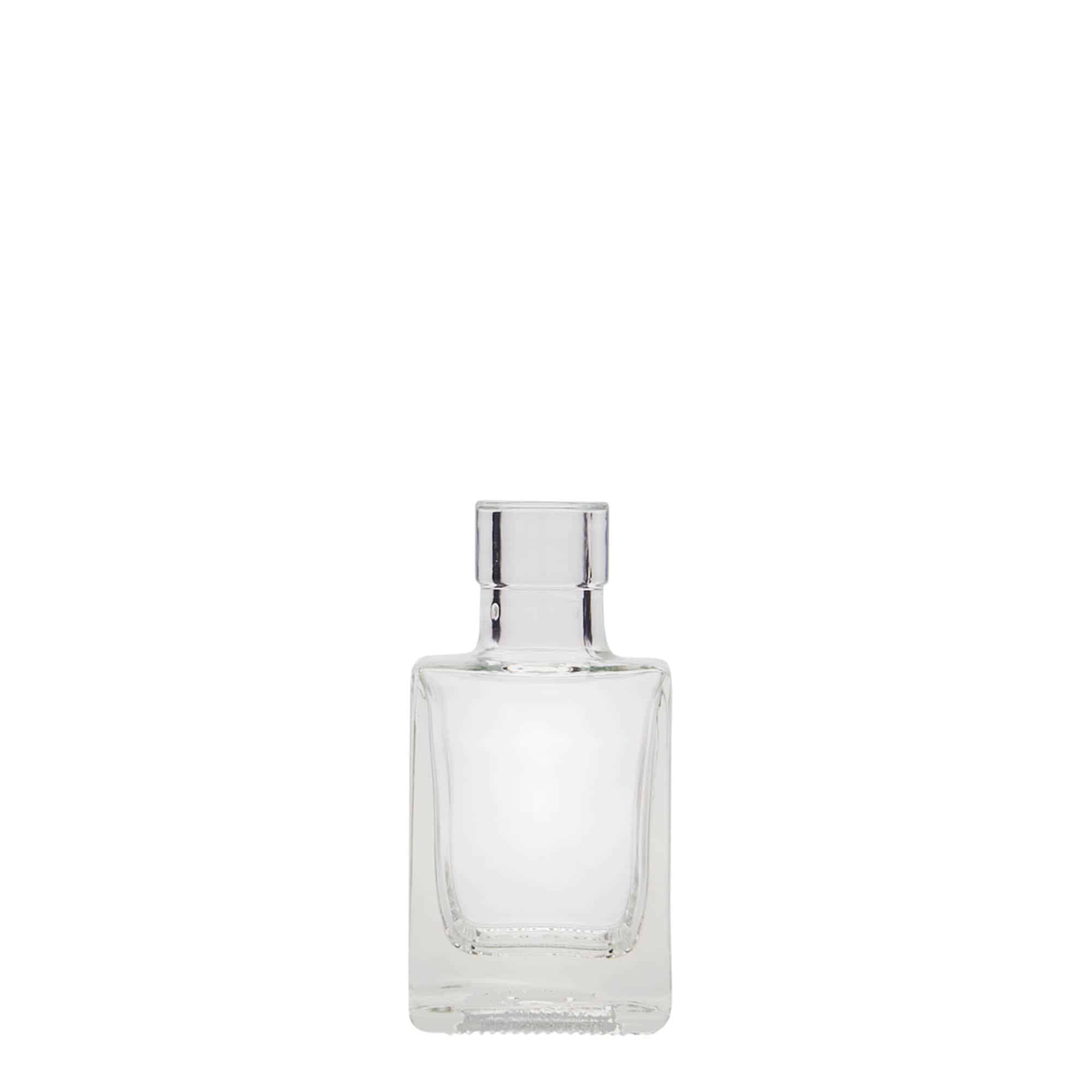 50 ml Garrafa de vidro 'Cube', quadrada, boca: Cortiça 50 ml Garrafa de vidro 'Cube', quadrada, boca: Cortiça