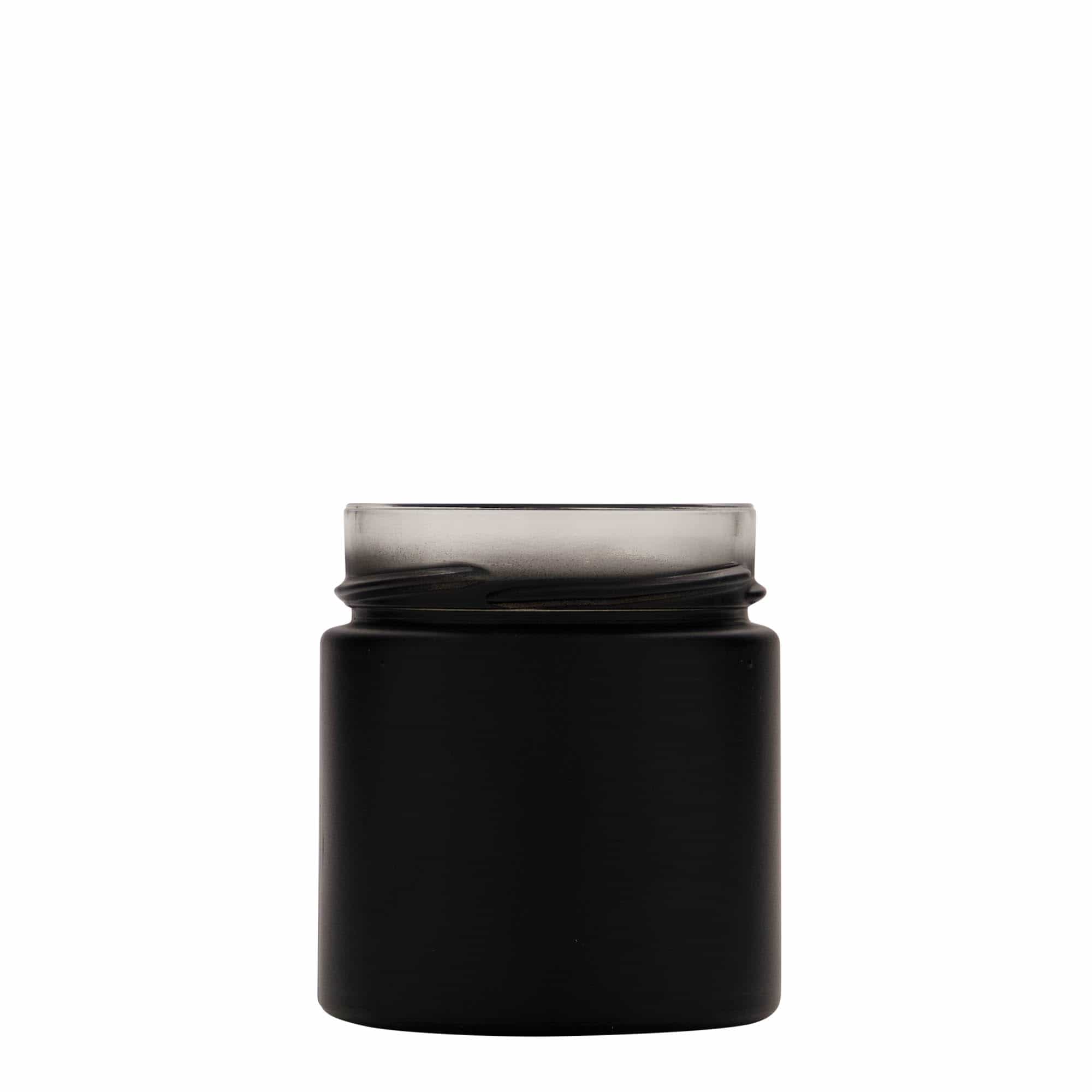 220 ml Frasco redondo 'Aurora', preto, Boca: Deep-Twist-Off (DTO 66)