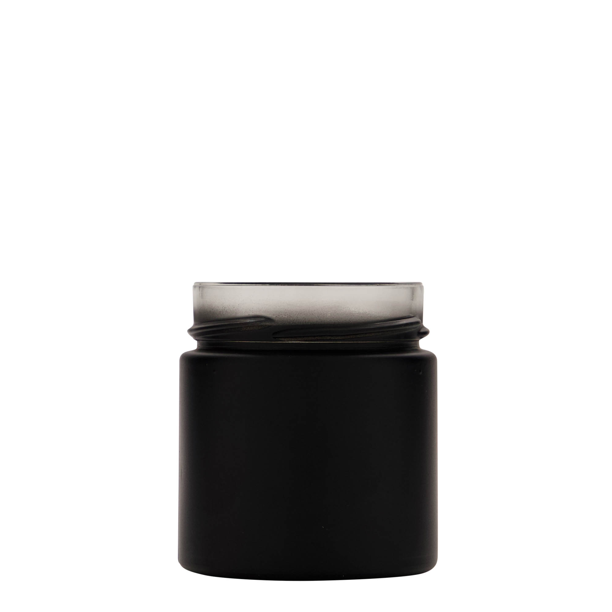 220 ml Frasco redondo 'Aurora', preto, Boca: Deep-Twist-Off (DTO 66)