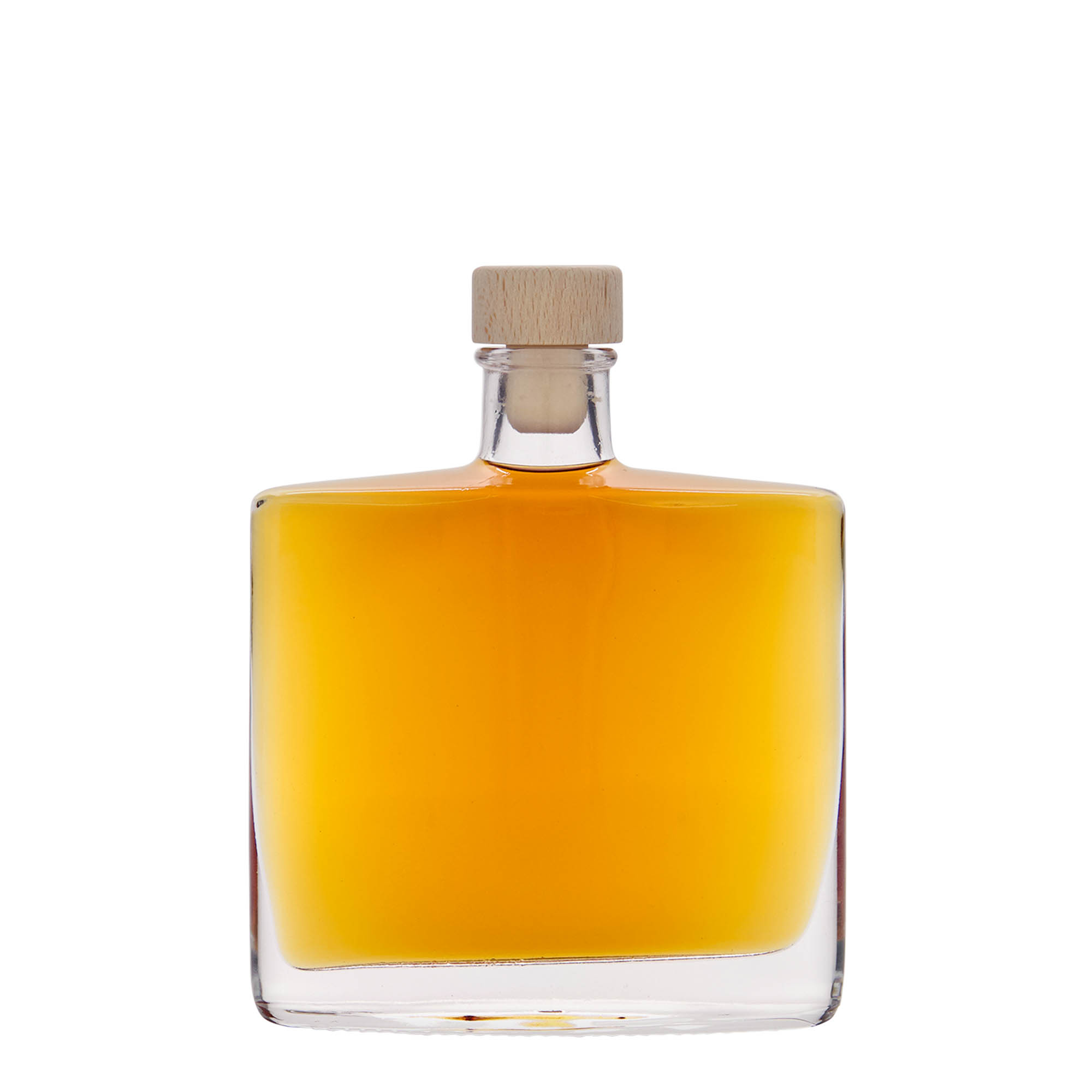 Frasco de vidro de 200 ml 'Zorbas', oval, boca: cortiça Frasco de vidro de 200 ml 'Zorbas', oval, boca: cortiça