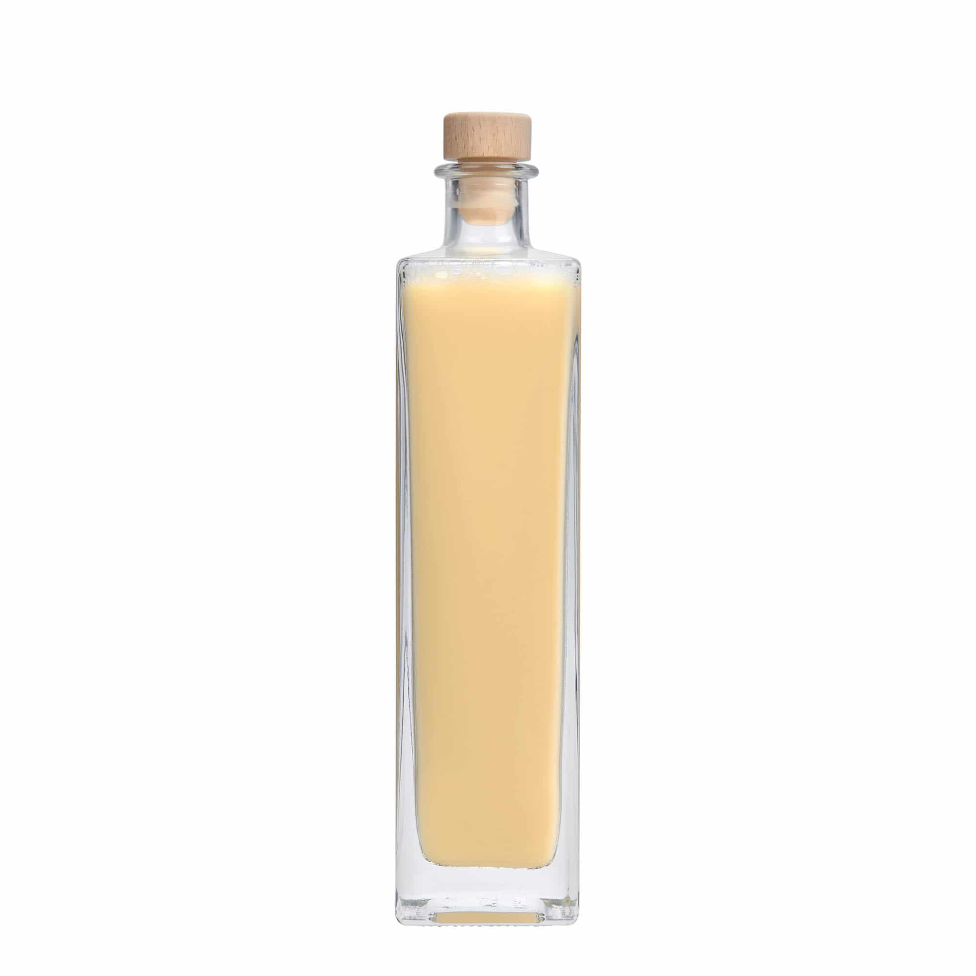 Garrafa de vidro de 500 ml 'Rafaello', quadrada, boca: cortiça
