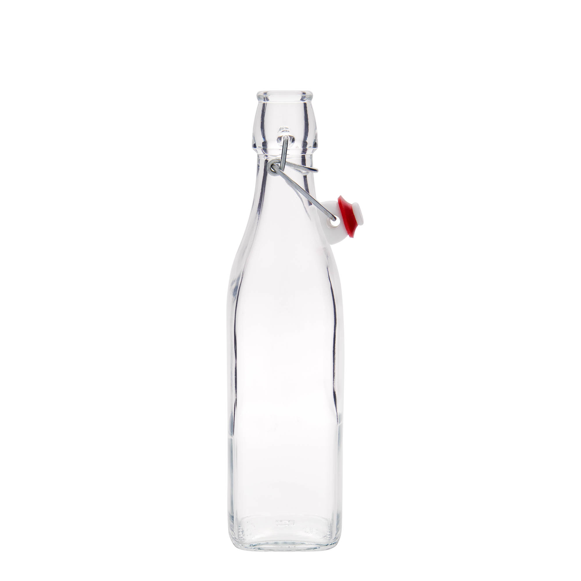 Garrafa de vidro 500 ml 'Swing, quadrada, boca: fecho de alavanca Garrafa de vidro 500 ml 'Swing, quadrada, boca: fecho de alavanca