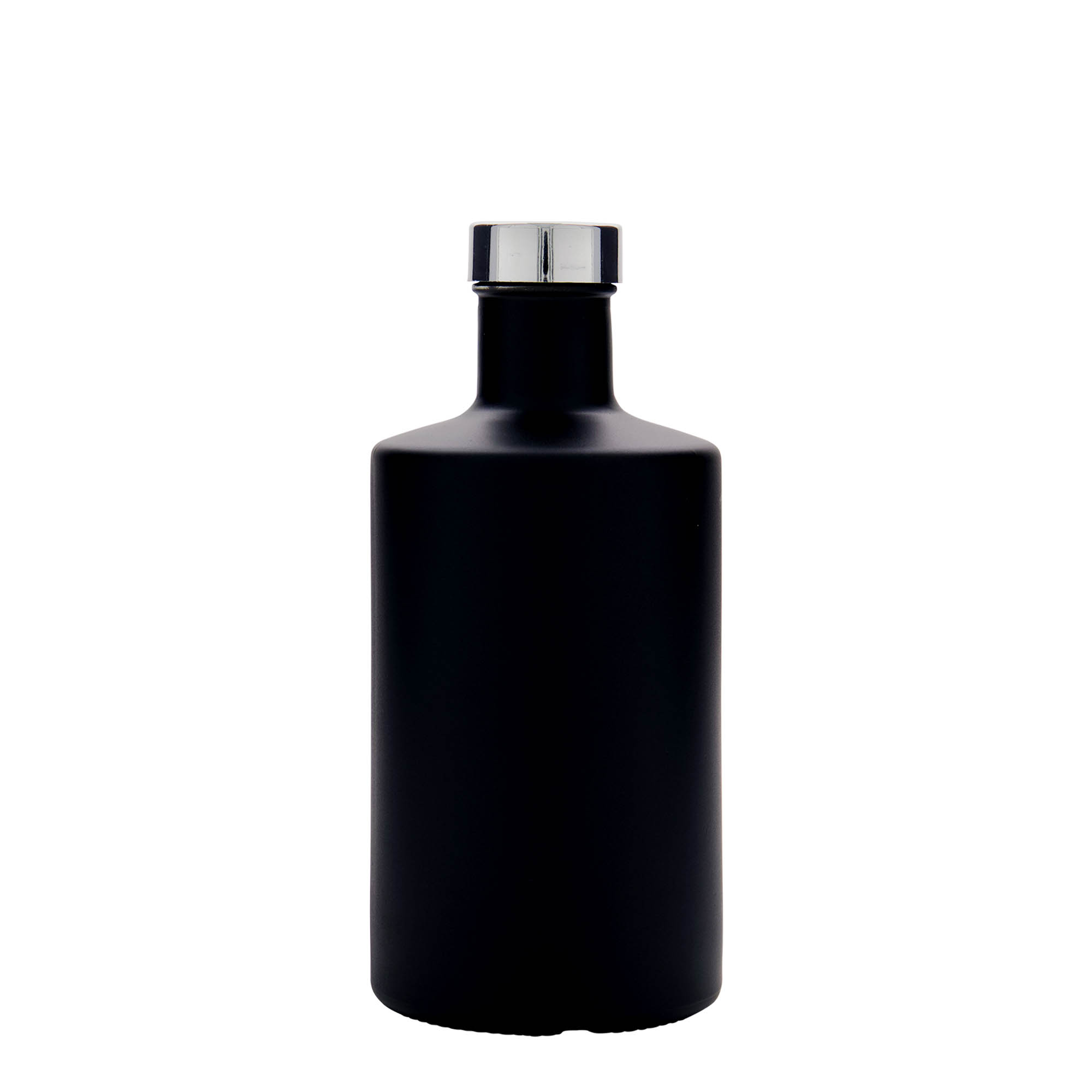 Garrafa de vidro 500 ml 'Caroline', preta, Boca: GPI 33 Garrafa de vidro 500 ml 'Caroline', preta, Boca: GPI 33