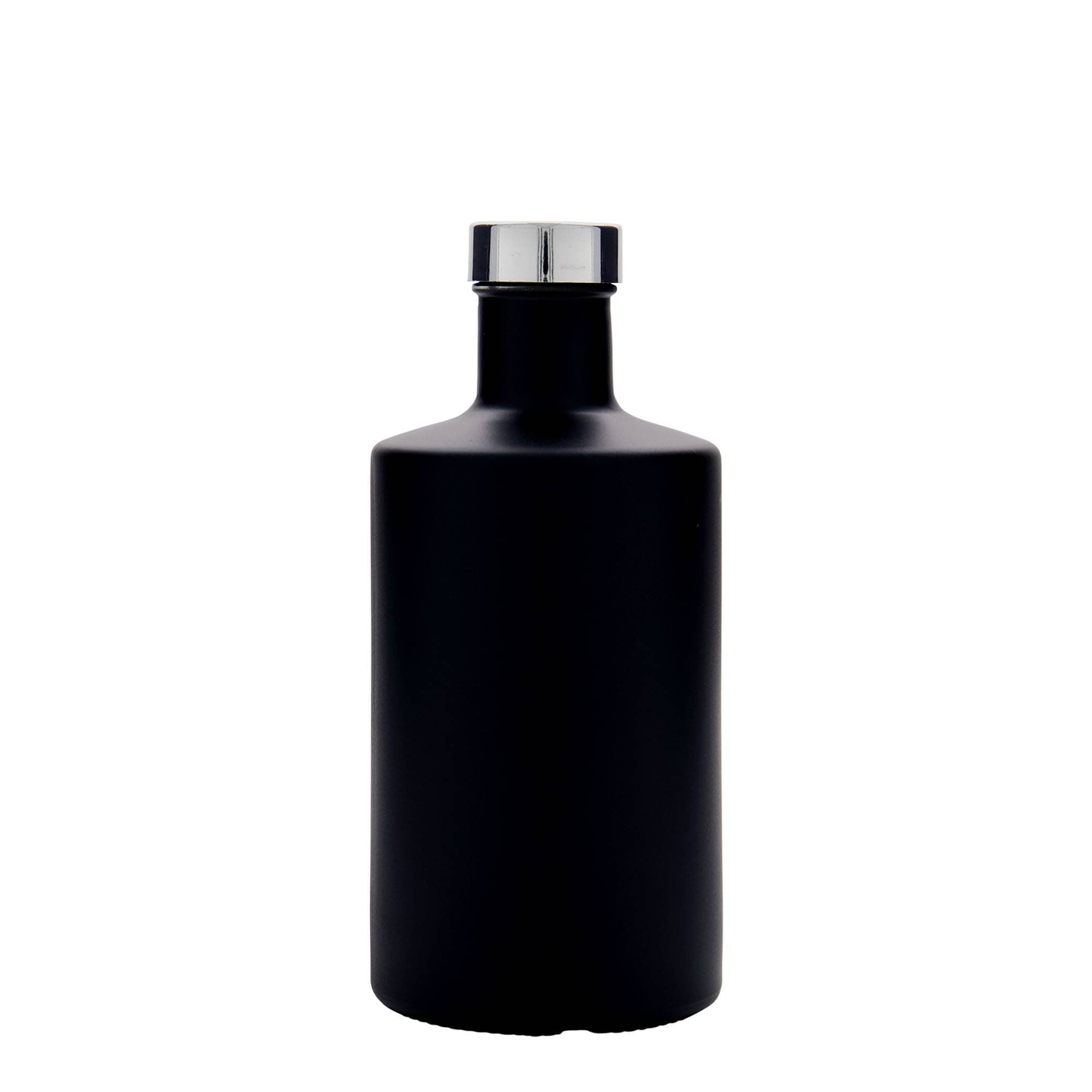 Garrafa de vidro 500 ml 'Caroline', preta, Boca: GPI 33