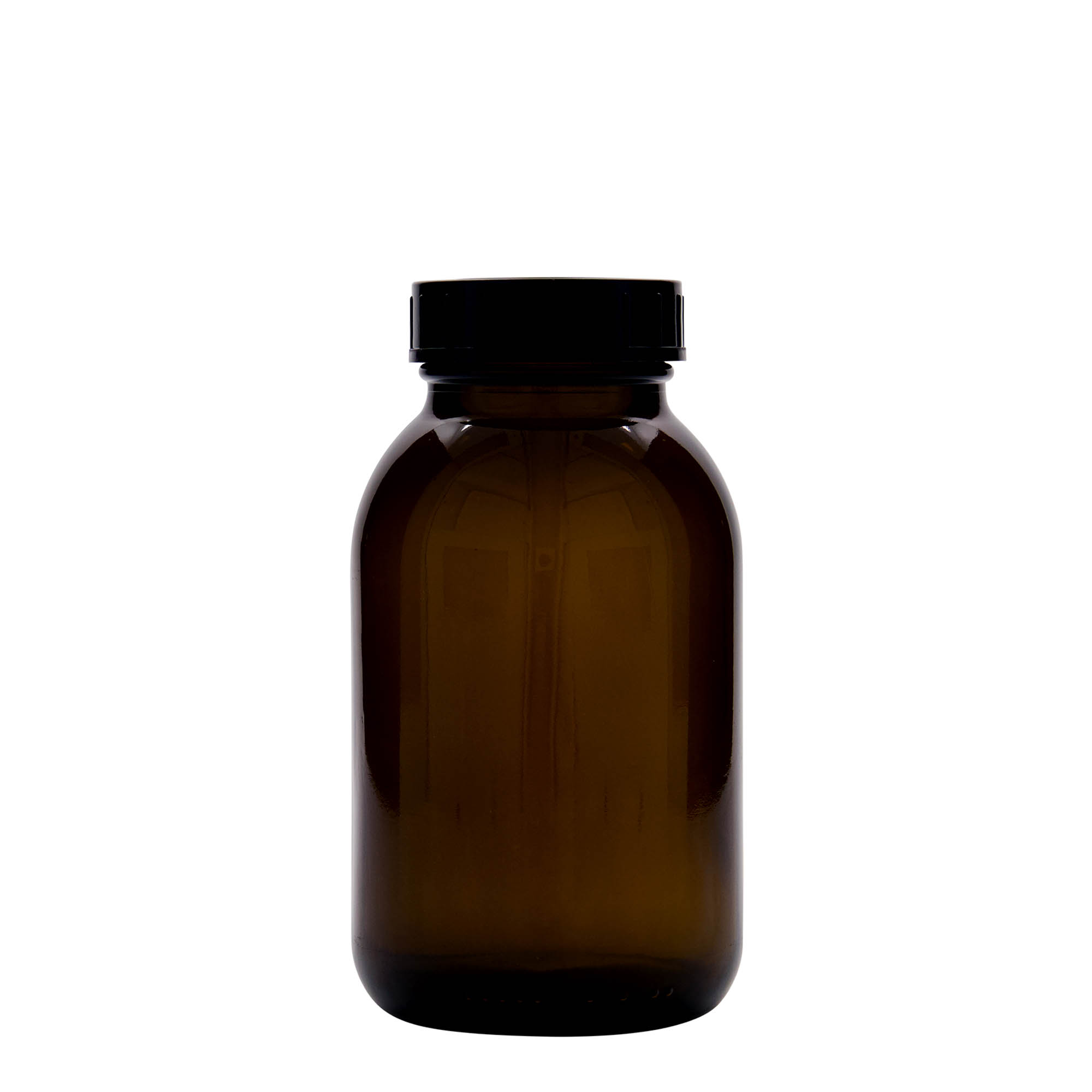 Frasco de gargalo largo 500 ml, castanho, abertura: DIN 55