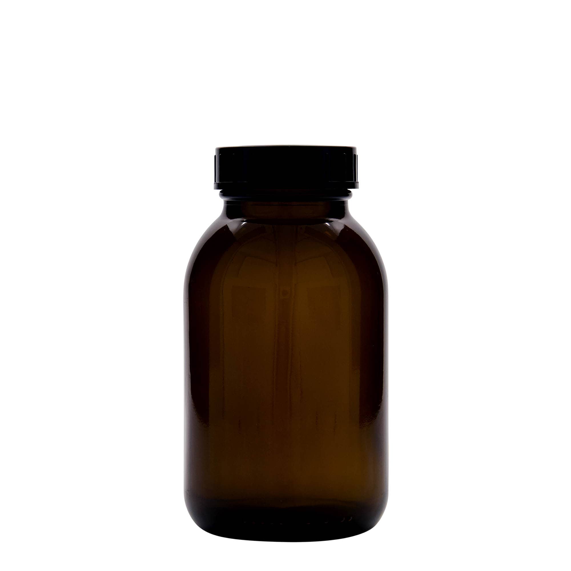 Frasco de gargalo largo 500 ml, castanho, abertura: DIN 55