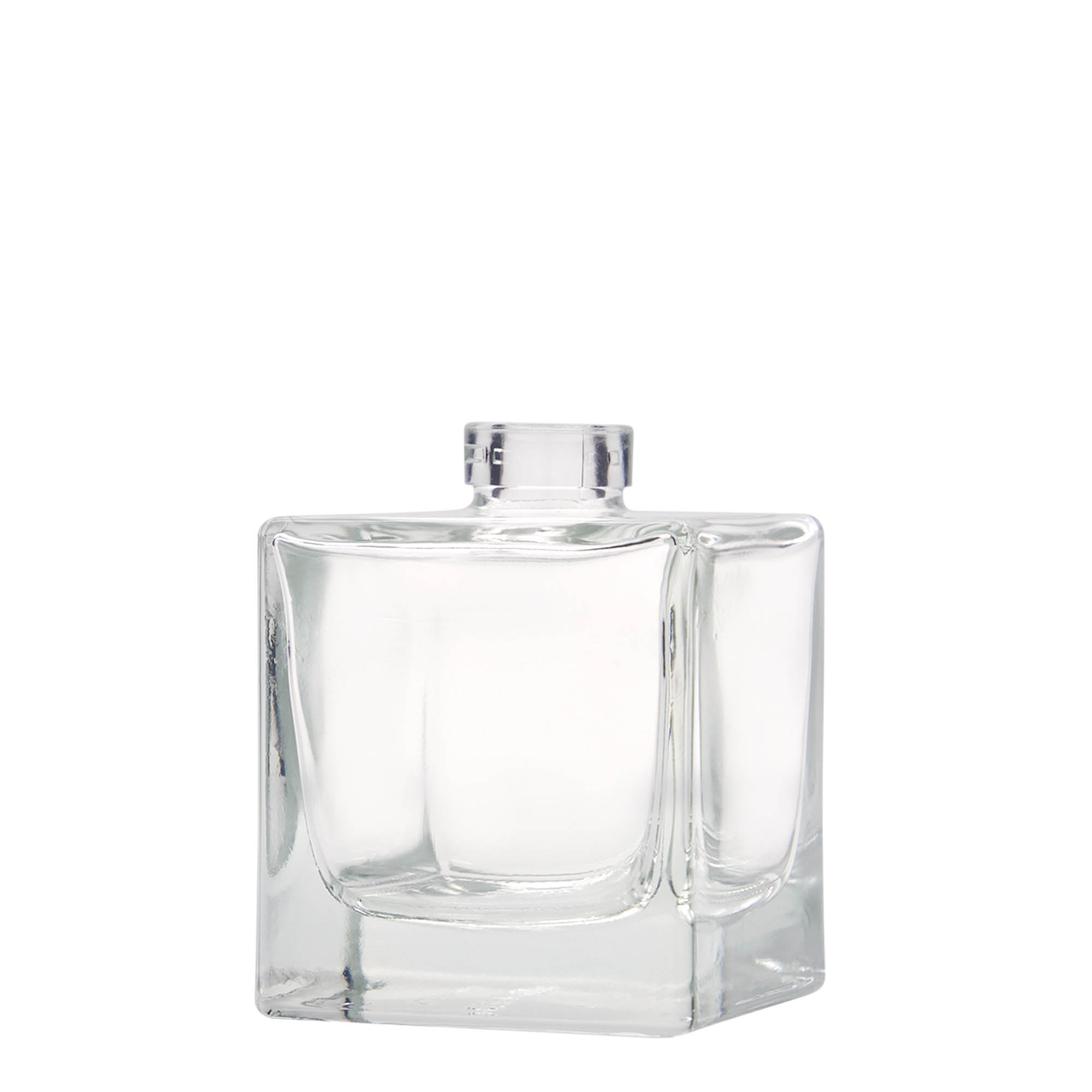Frasco de vidro de 200 ml 'Cube', quadrado, boca: cortiça