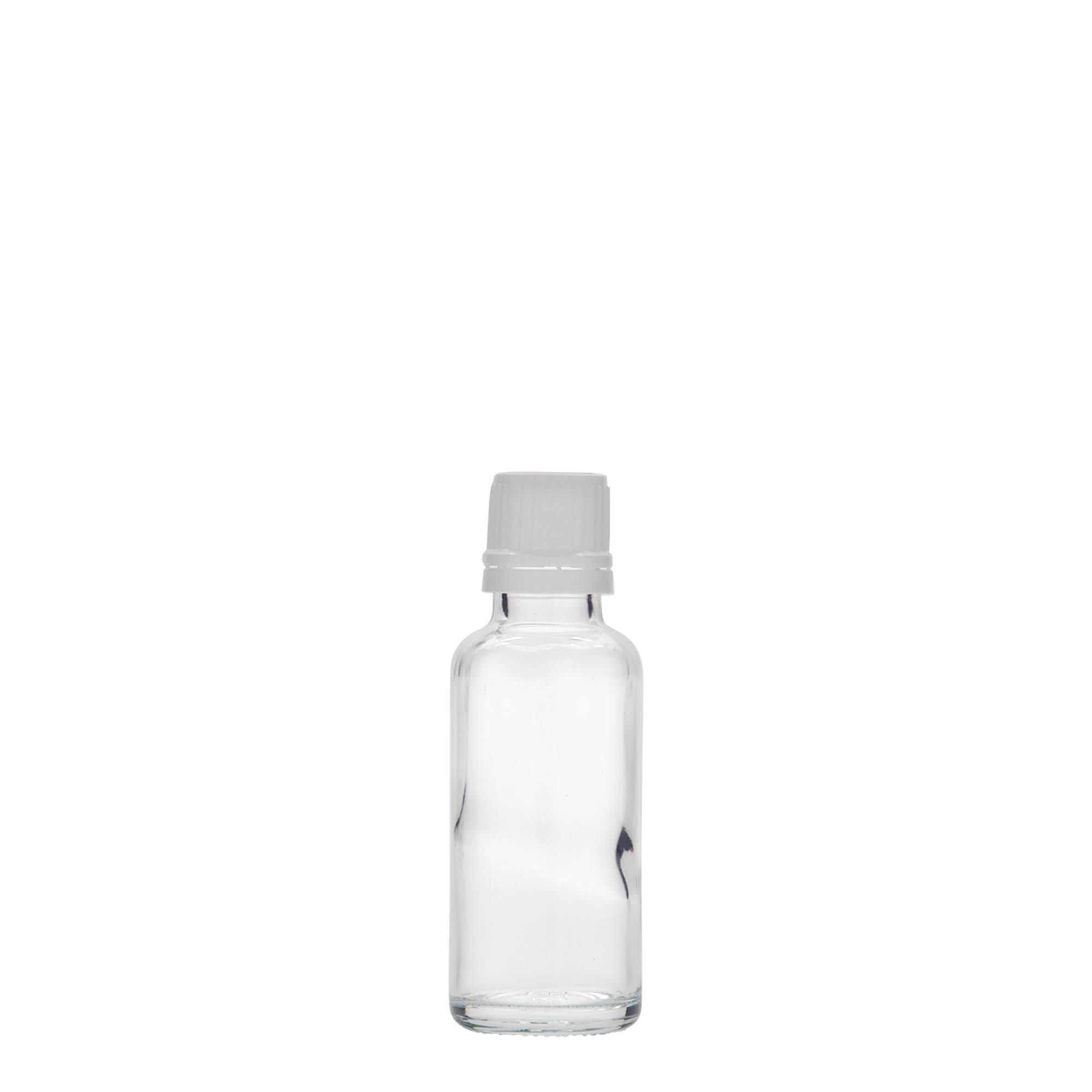 Frasco médico de 30 ml, vidro, boca: DIN 18