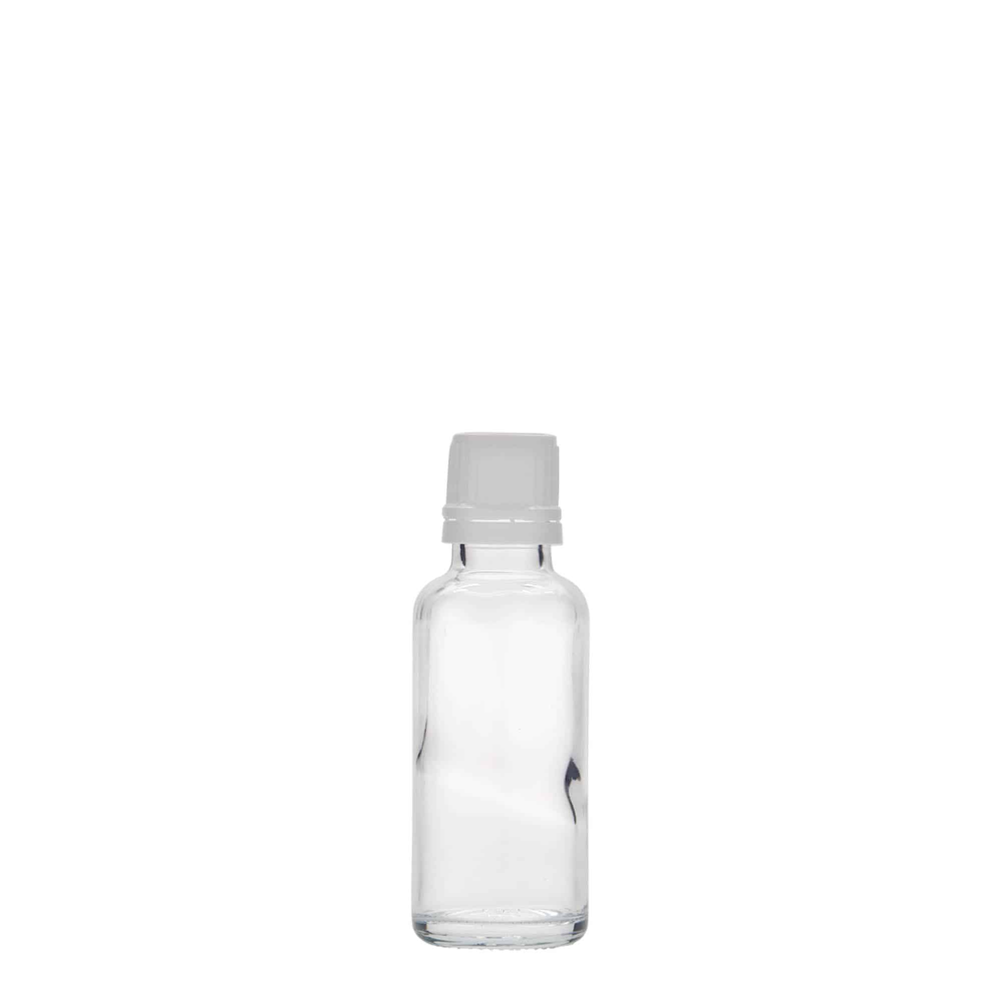 Frasco médico de 30 ml, vidro, boca: DIN 18