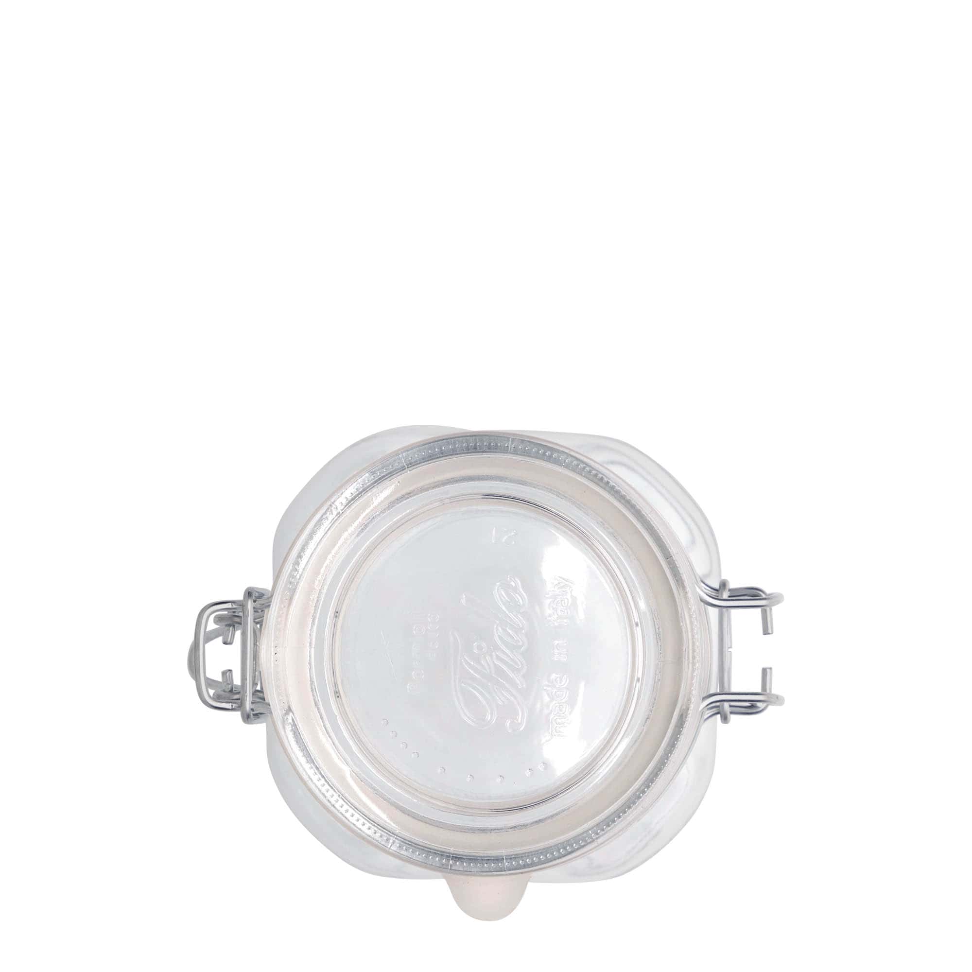 Frasco de vidro com fecho de alavanca de 500 ml 'Fido', quadrado, abertura: fecho de alavanca Frasco de vidro com fecho de alavanca de 500 ml 'Fido', quadrado, abertura: fecho de alavanca