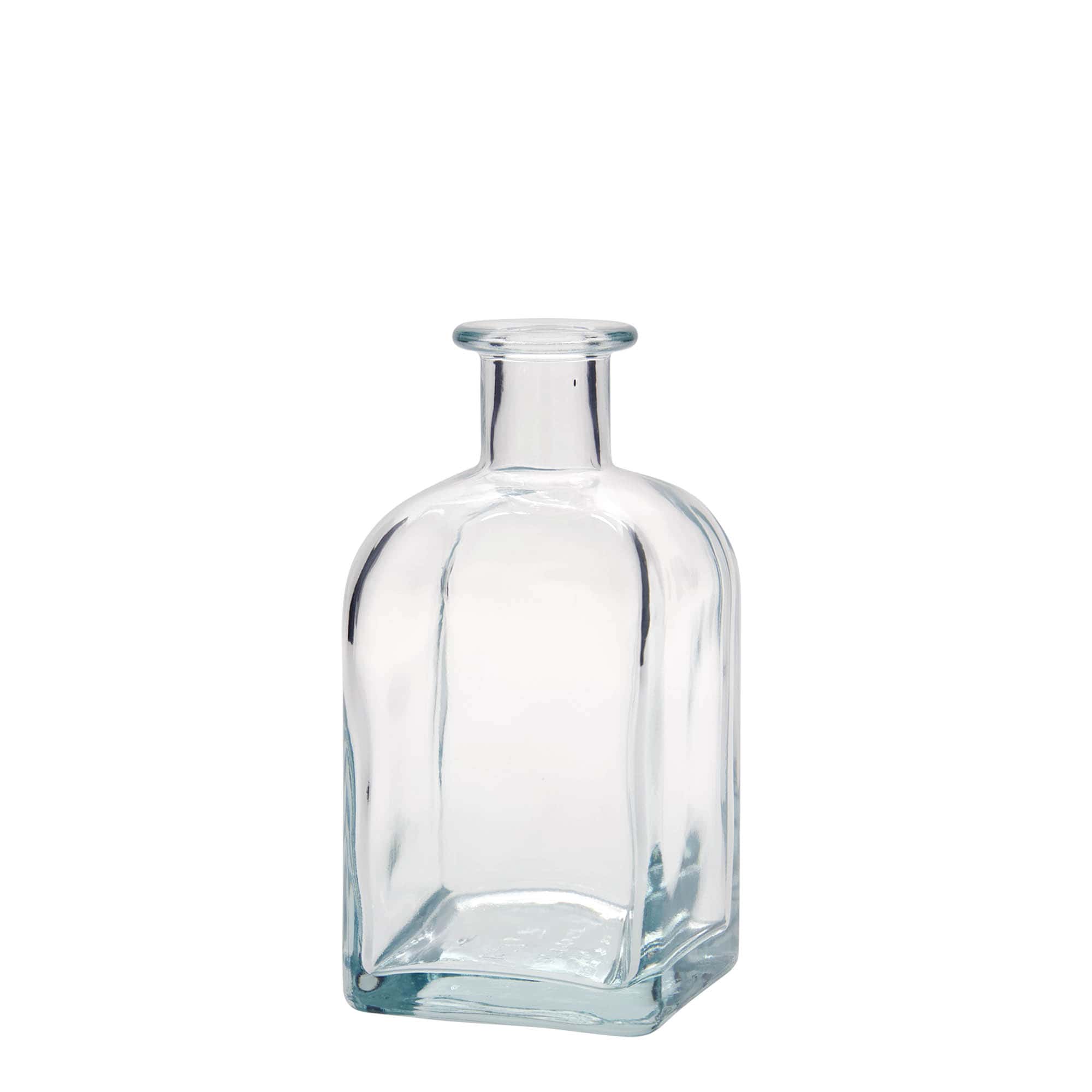 Frasco de vidro de 350 ml Apotheker Carré, quadrado, boca: cortiça