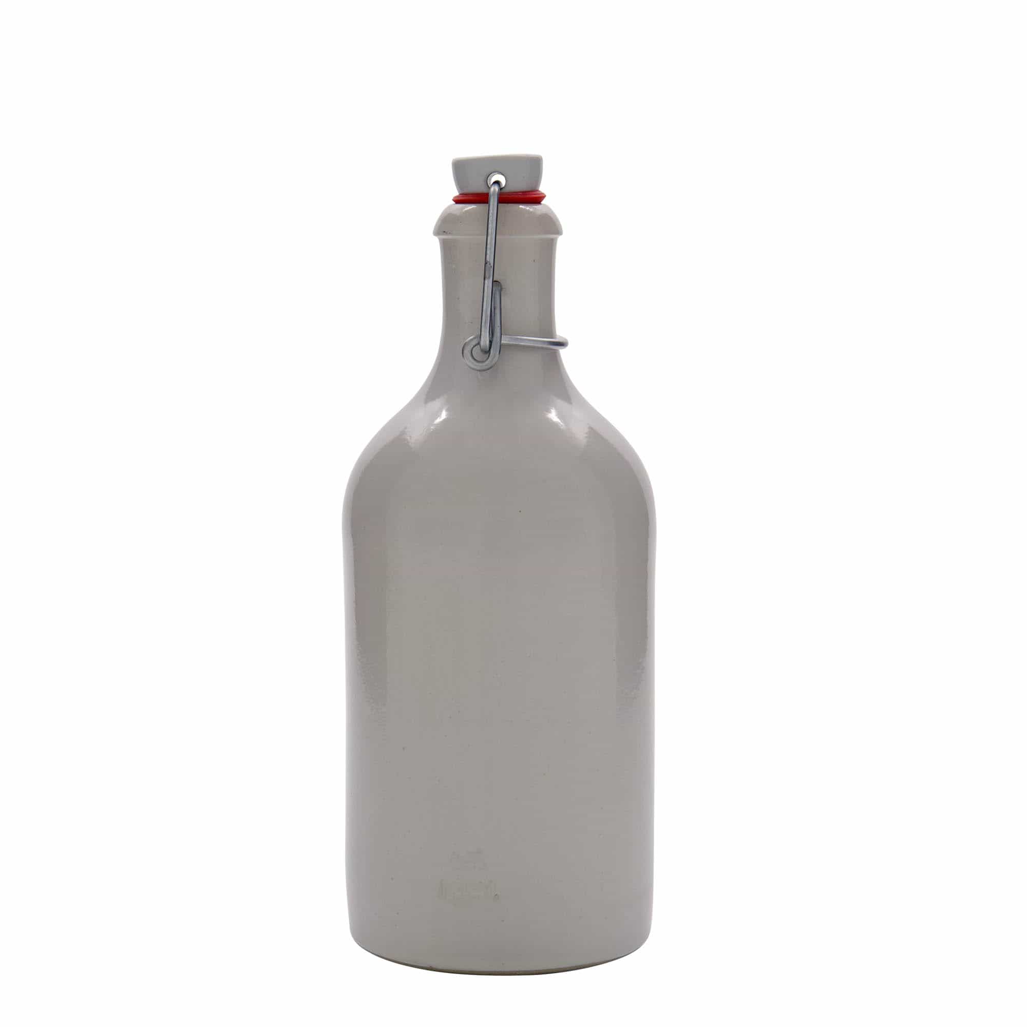 500 ml Jarro de barro, grés, branco, boca: Tampa mecânica