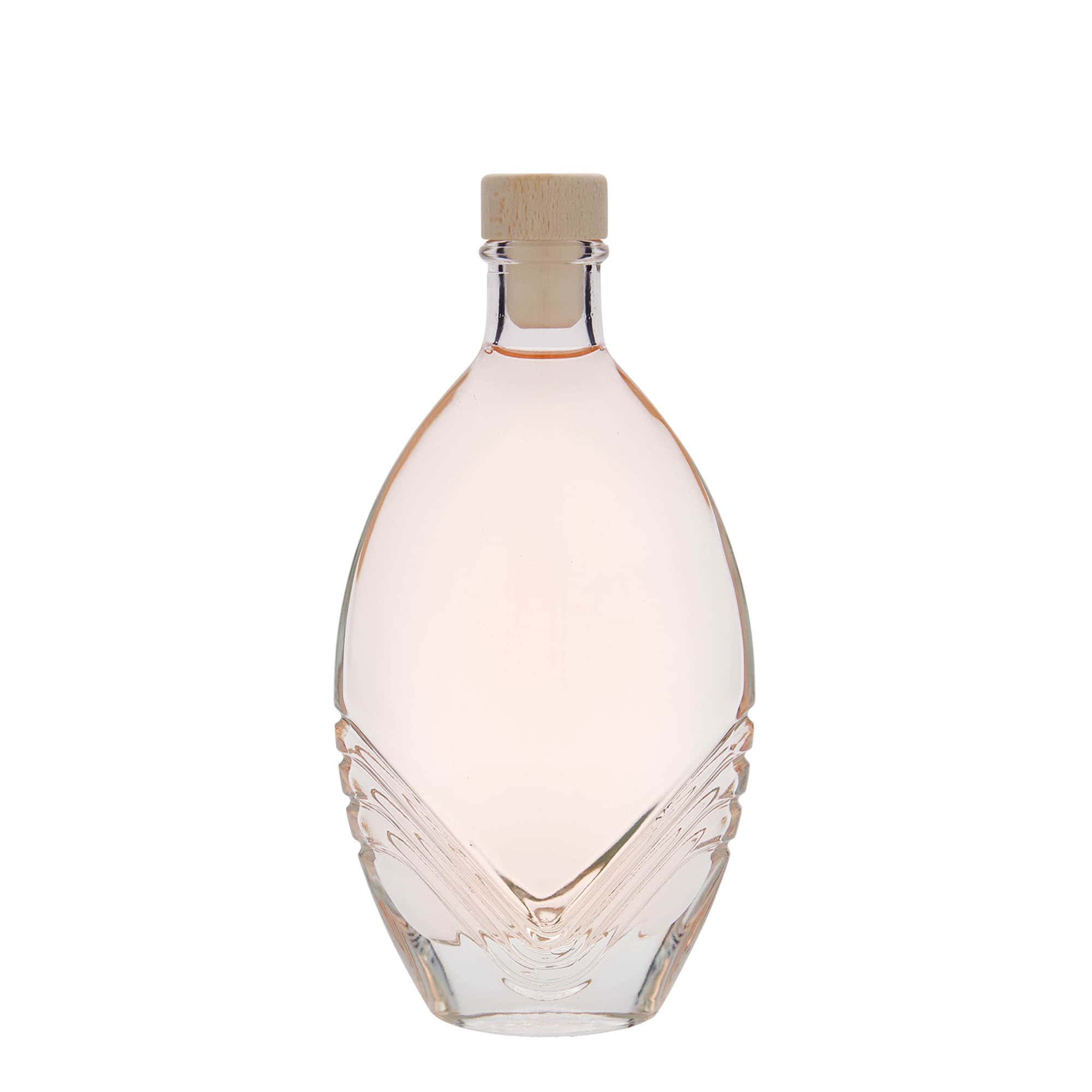 Frasco de vidro de 200 ml 'Florence', oval, boca: cortiça