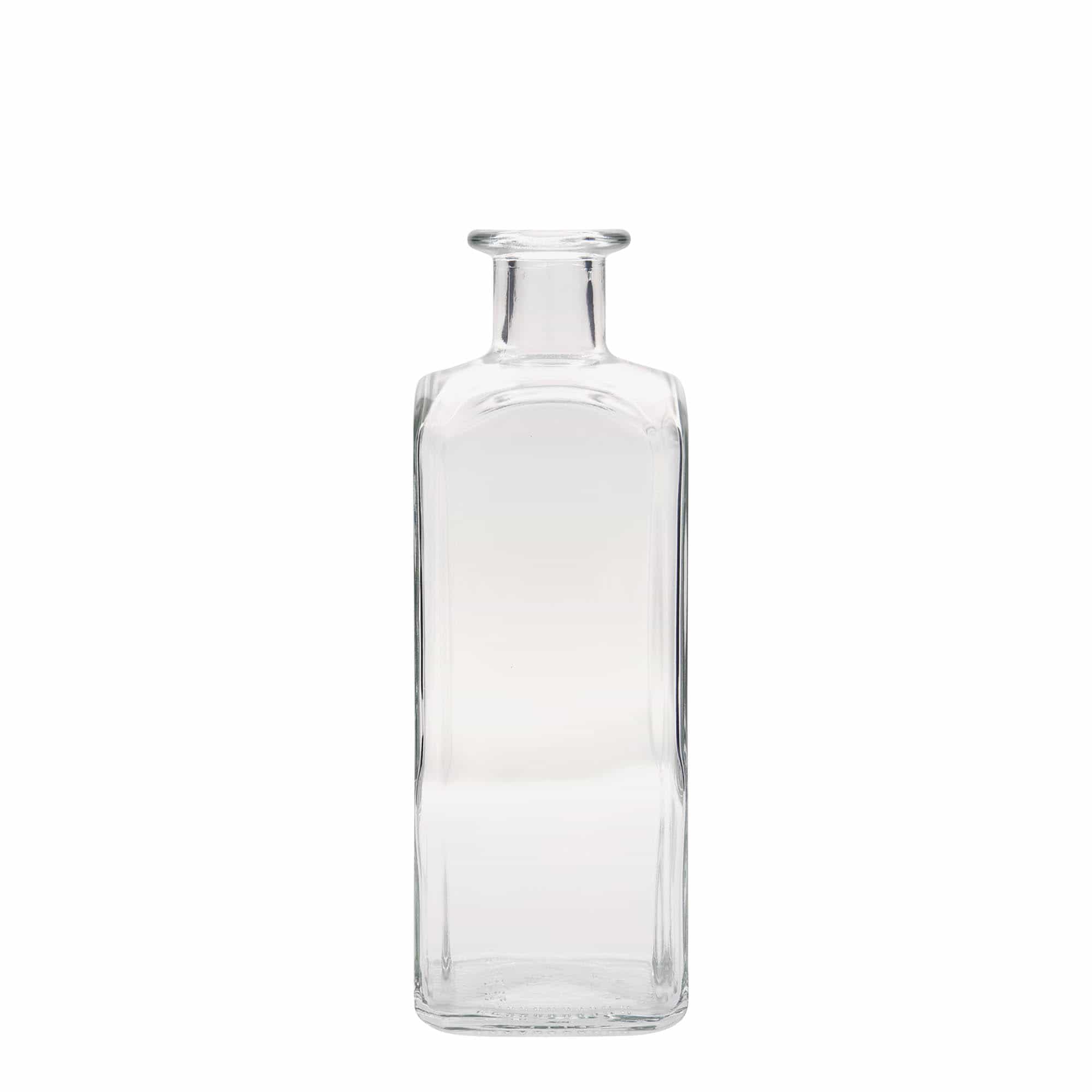 500 ml Garrafa de vidro farmacêutica Carré, quadrada, boca: Cortiça 500 ml Garrafa de vidro farmacêutica Carré, quadrada, boca: Cortiça