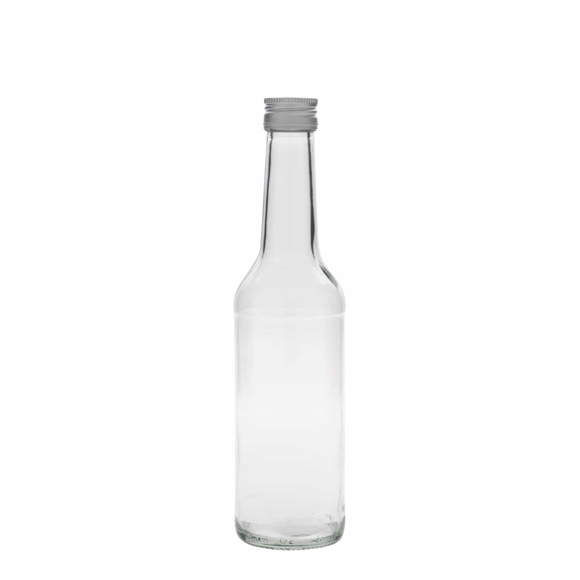 Garrafa de vidro de 350 ml com gargalo reto, boca: PP 28