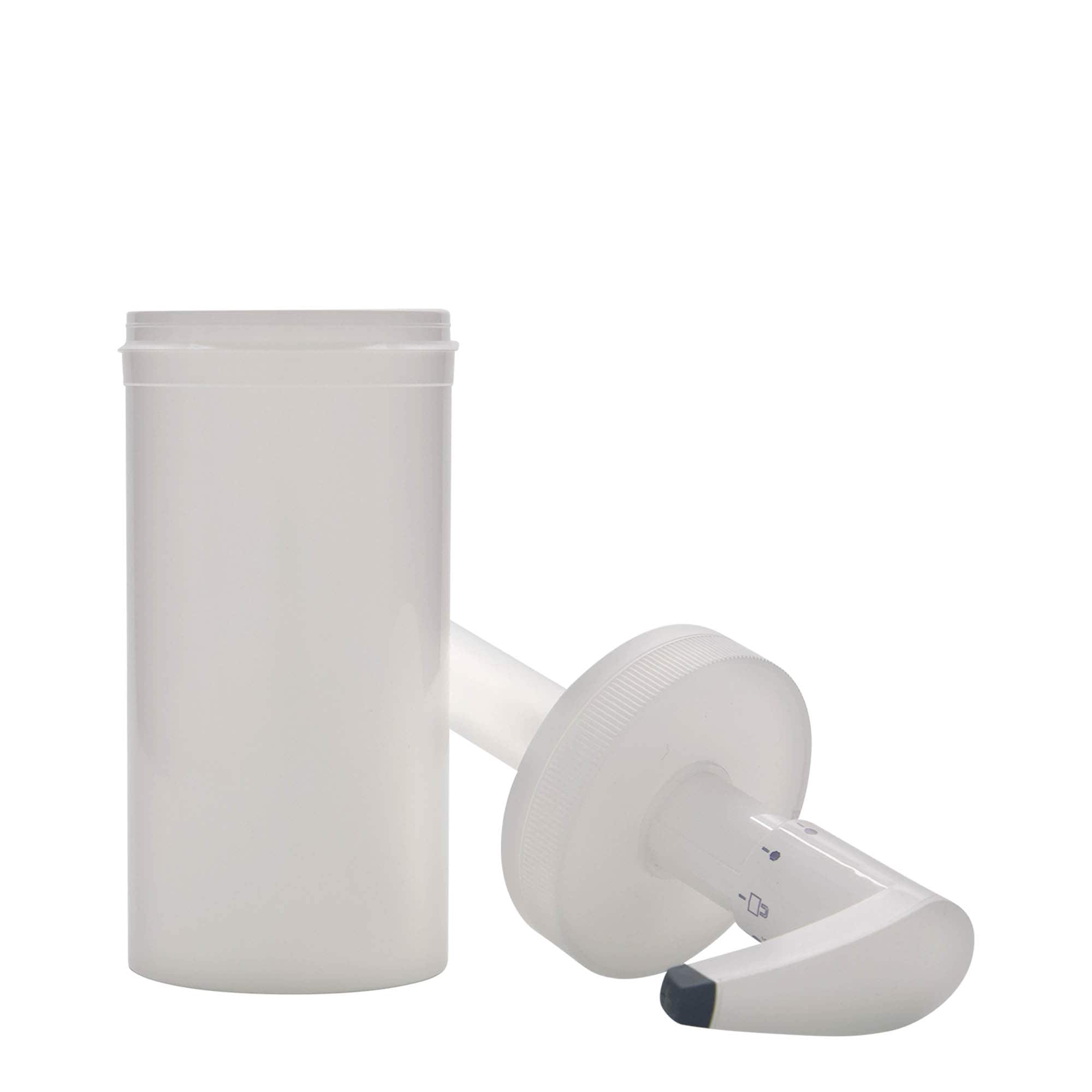 655 ml Garrafa dispensadora 'Securibox', plástico PP, branco, para boca: Tampa de rosca