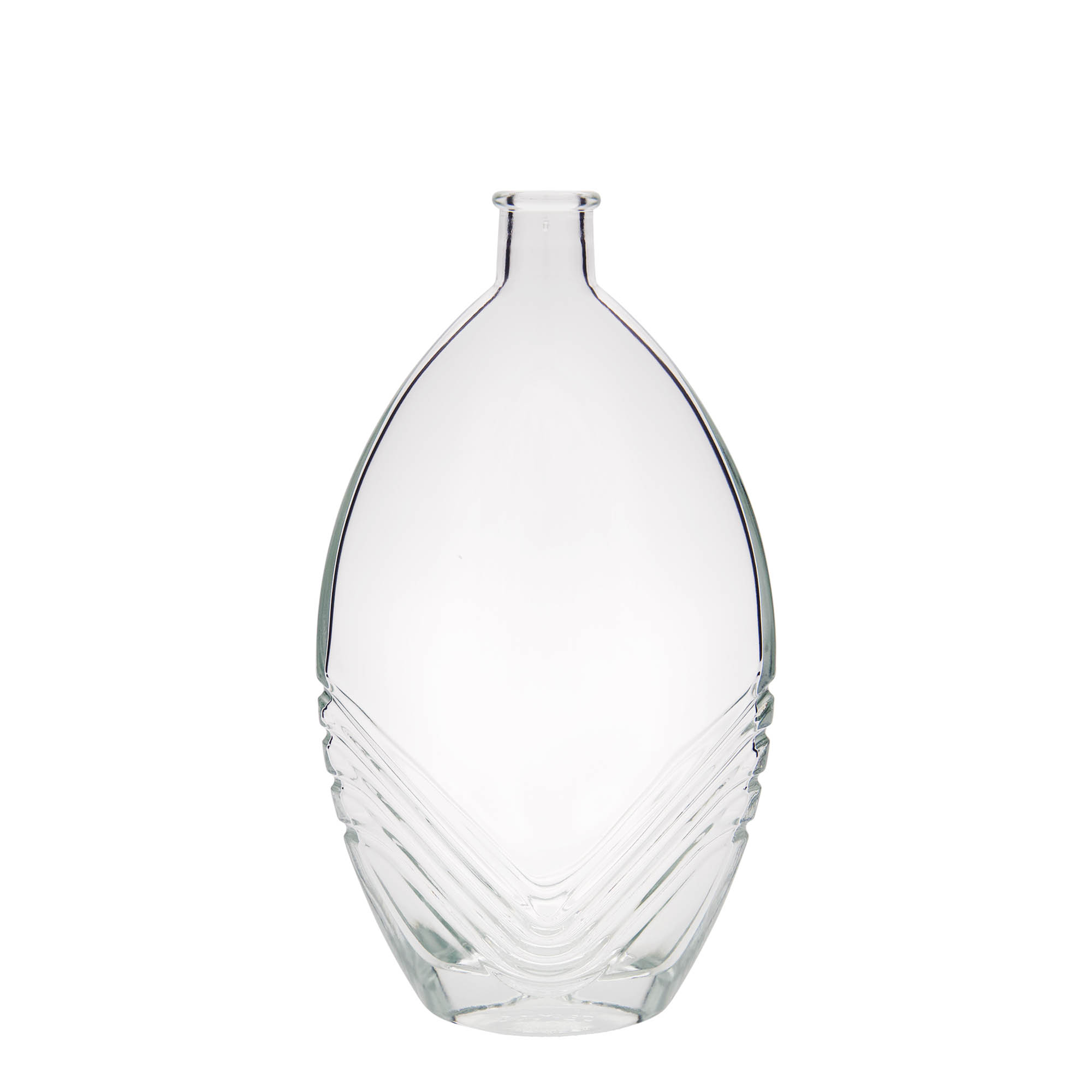Garrafa de vidro de 500 ml 'Florence', oval, boca: cortiça