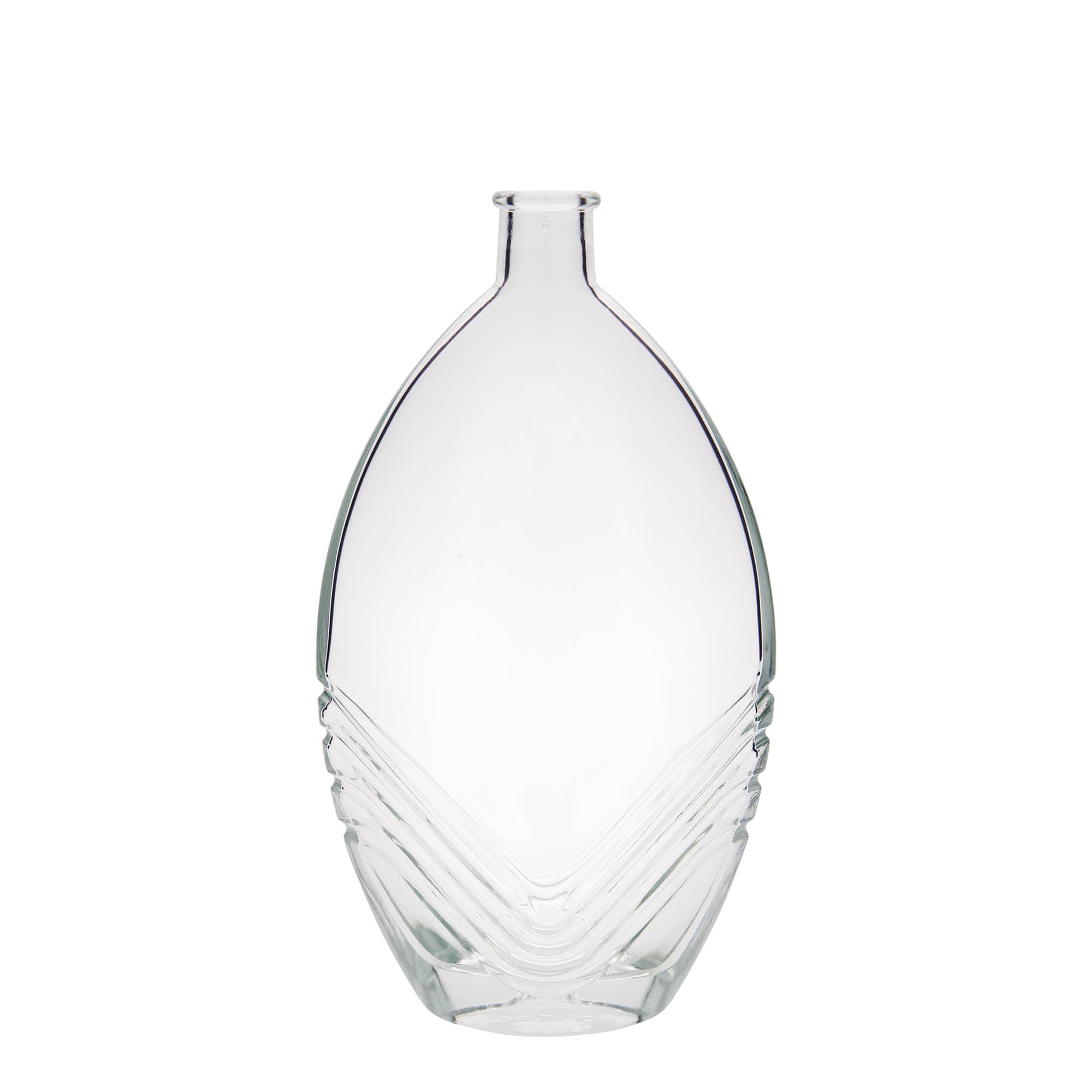 Garrafa de vidro de 500 ml 'Florence', oval, boca: cortiça