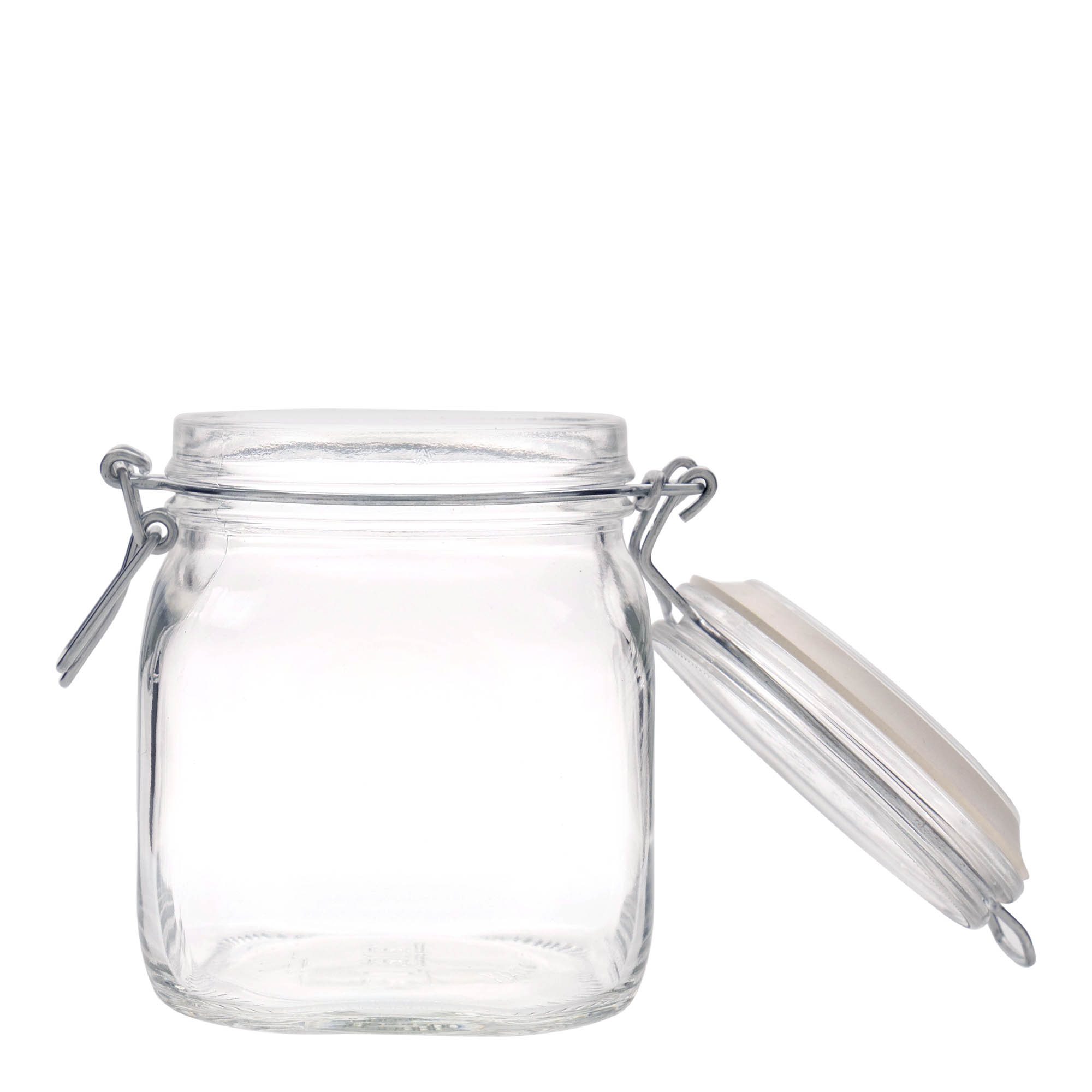 750 ml frasco de vidro com fecho de arame 'Fido', quadrado, abertura: fecho de arame 750 ml frasco de vidro com fecho de arame 'Fido', quadrado, abertura: fecho de arame