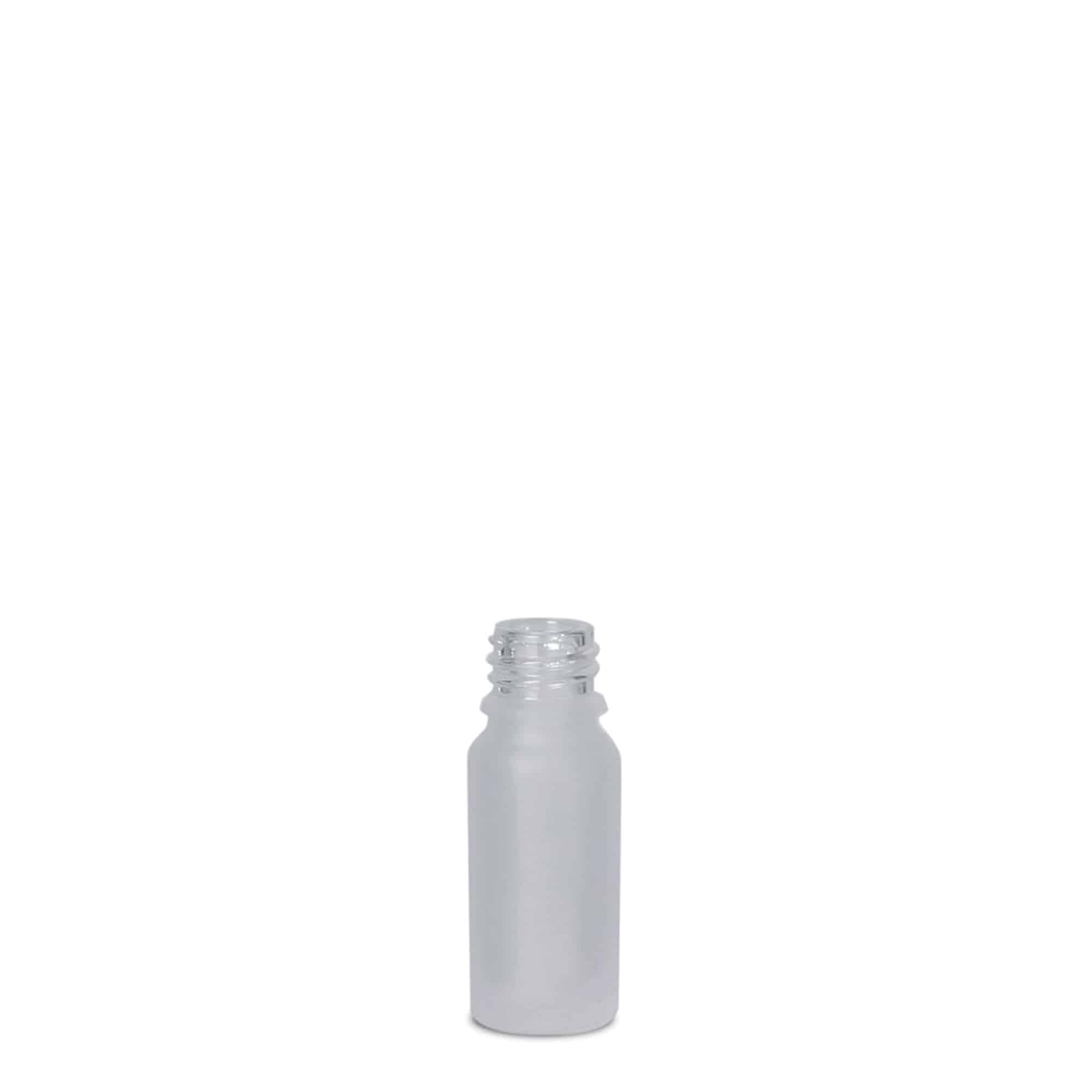 Frasco médico de 10 ml, vidro, fosco, gargalo: DIN 18
