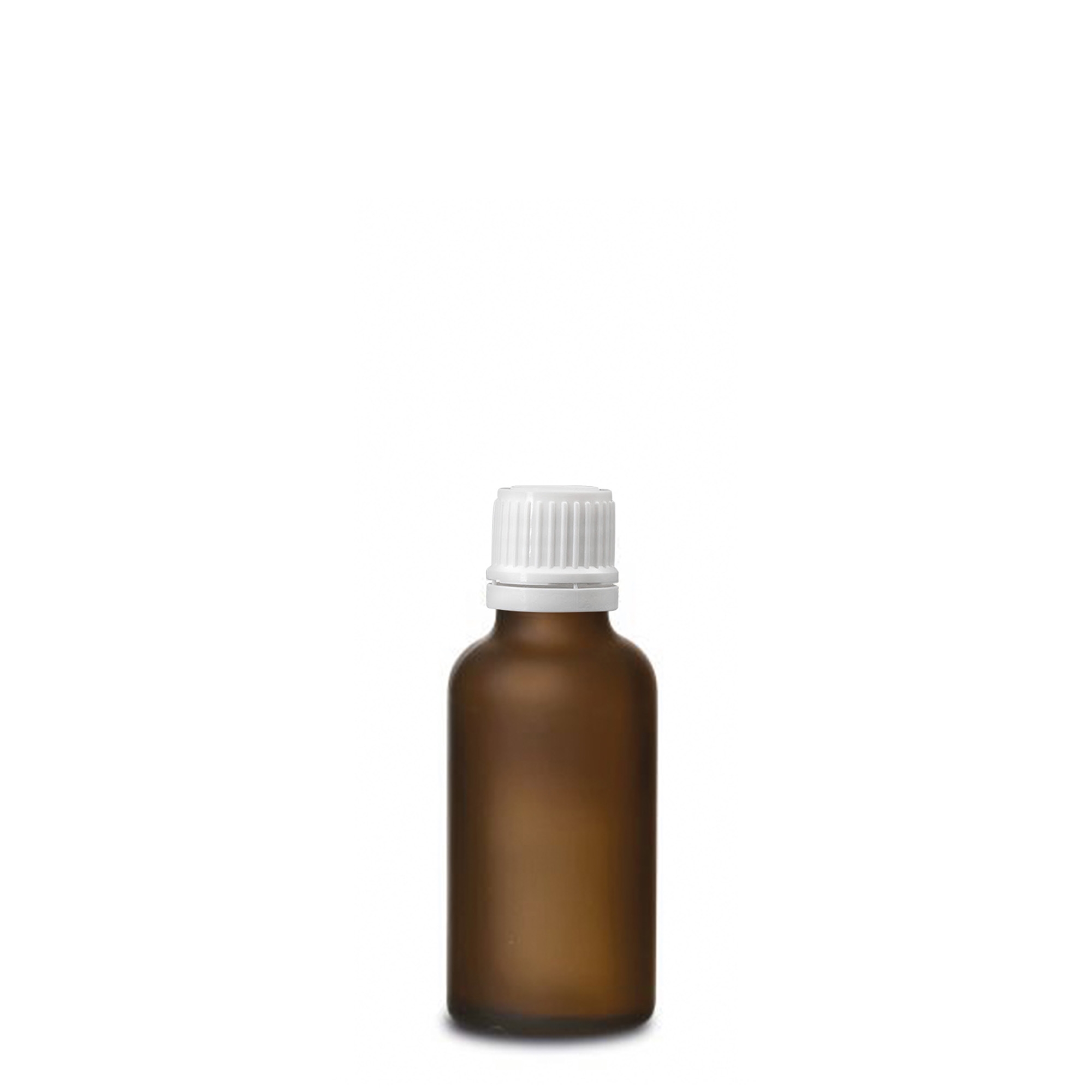 Frasco médico de 30 ml, vidro, castanho fosco, boca: DIN 18
