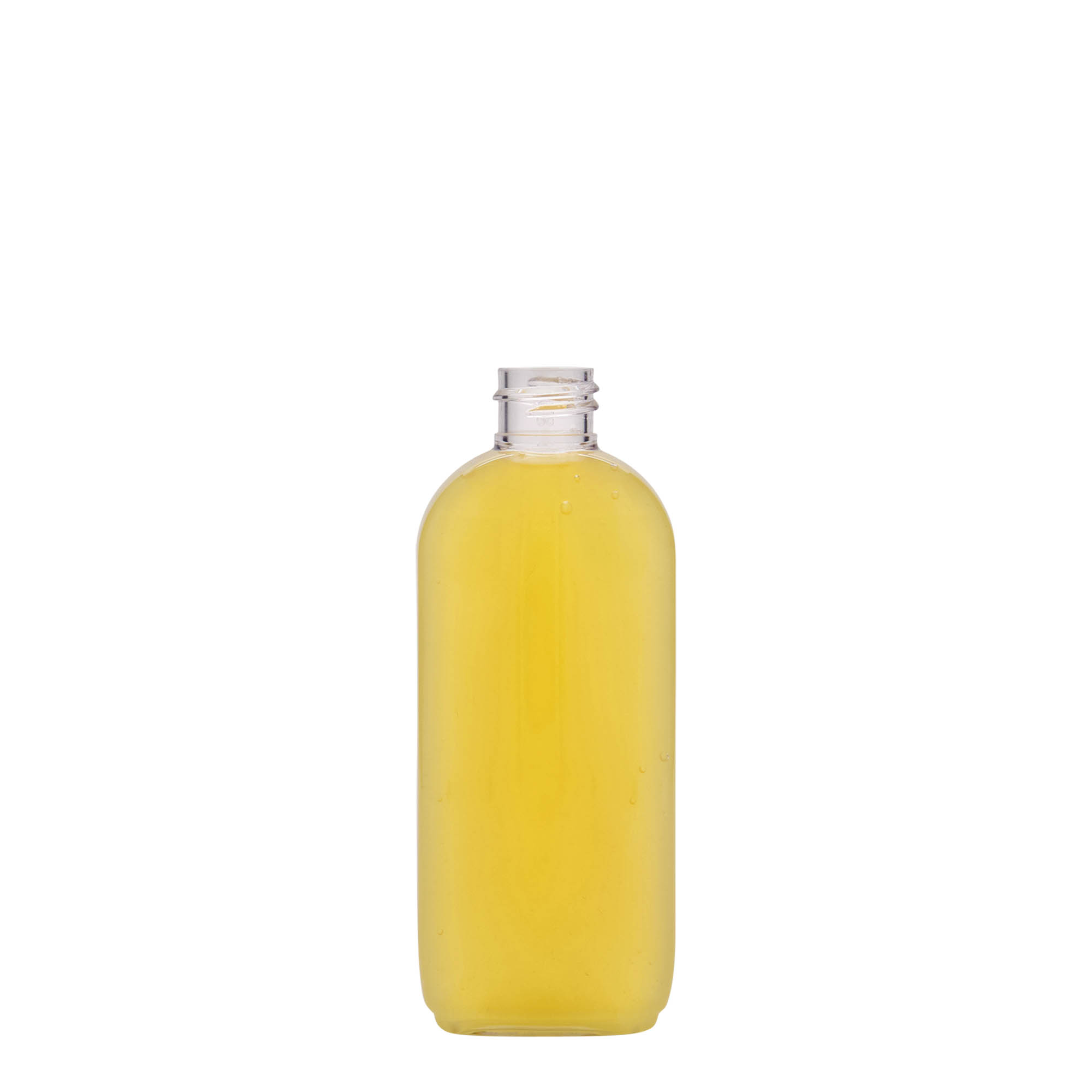 Frasco PET de 100 ml 'Íris', oval, plástico, bocal: 20/410 Frasco PET de 100 ml 'Íris', oval, plástico, bocal: 20/410