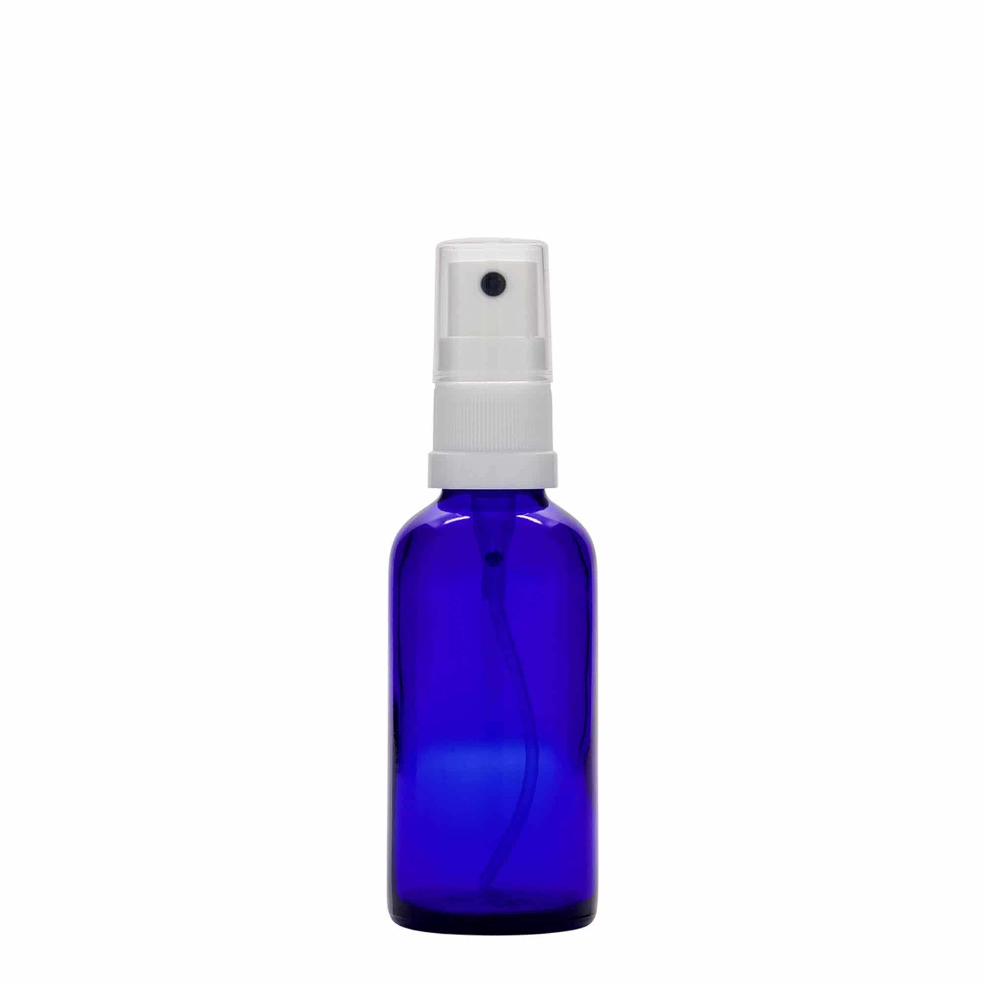 50 ml Frasco de pulverização farmacêutico, vidro, azul real, boca: DIN 18 50 ml Frasco de pulverização farmacêutico, vidro, azul real, boca: DIN 18