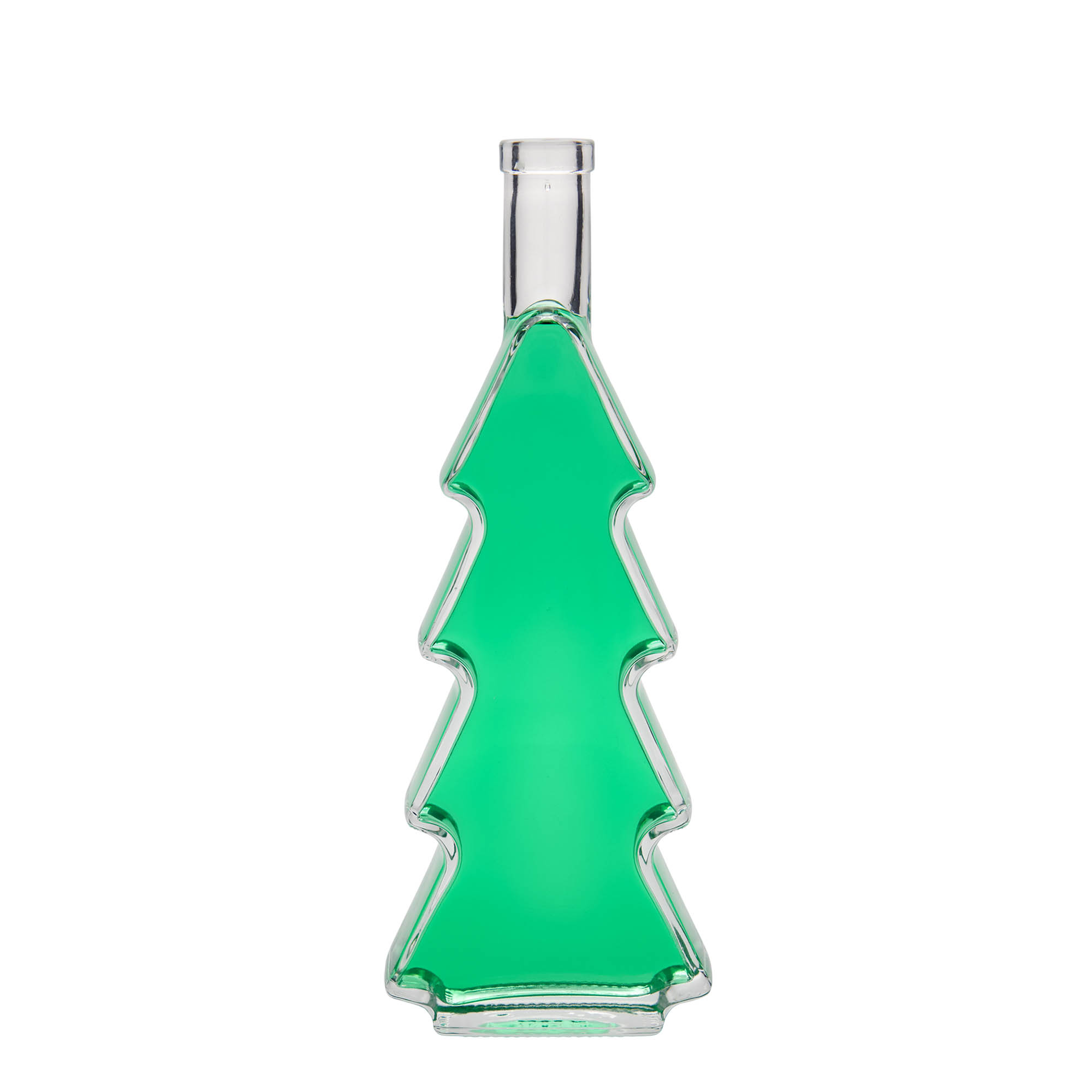 Garrafa de vidro de 500 ml 'Árvore de Natal', boca: cortiça