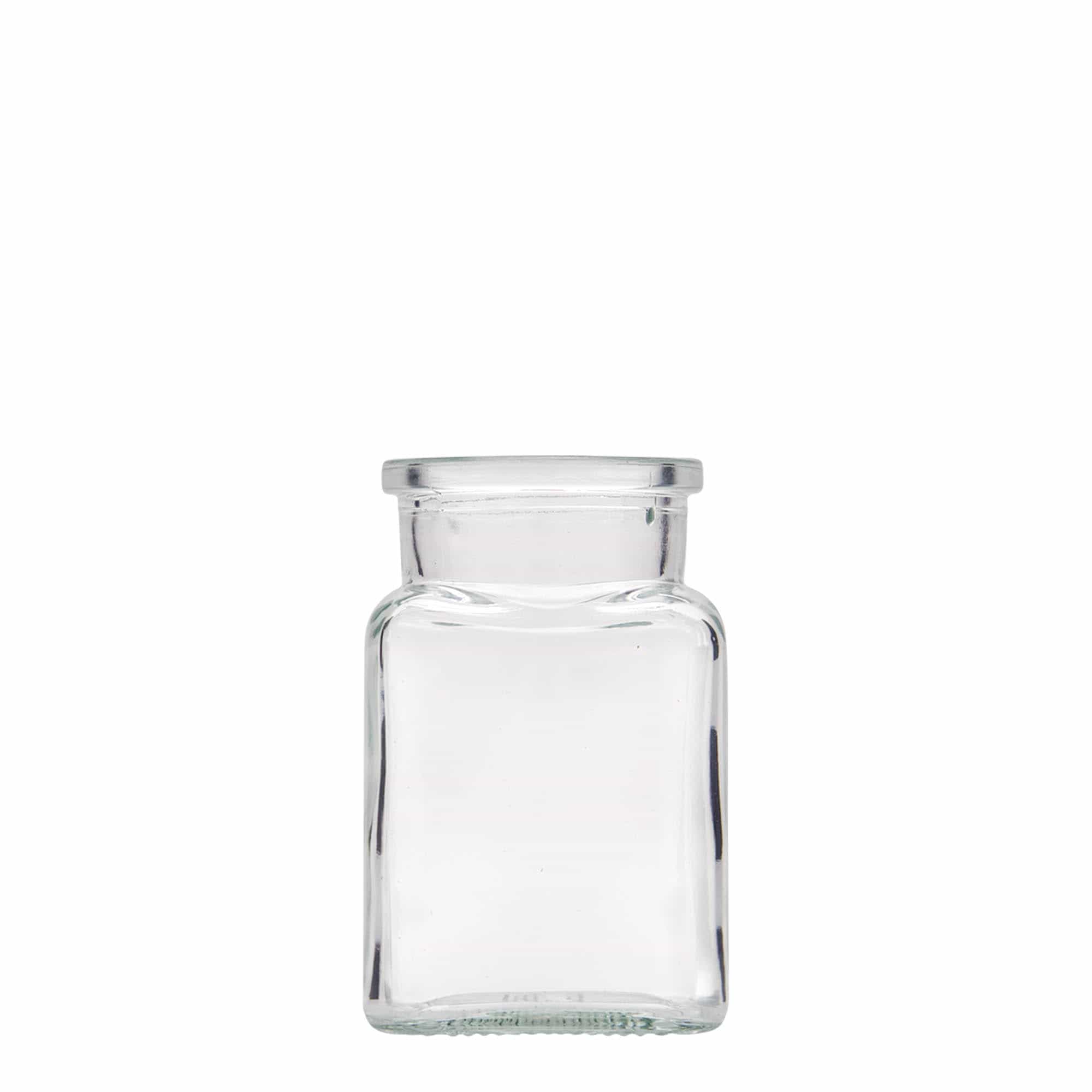 150 ml frasco de cortiça, quadrado, boca: cortiça