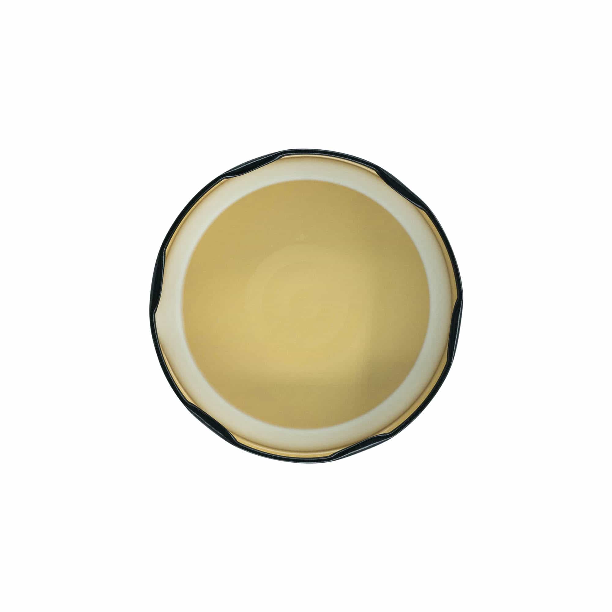 Tampa Deep-Twist-Off, folha de flandres, preto, para boca: Deep-TO 82