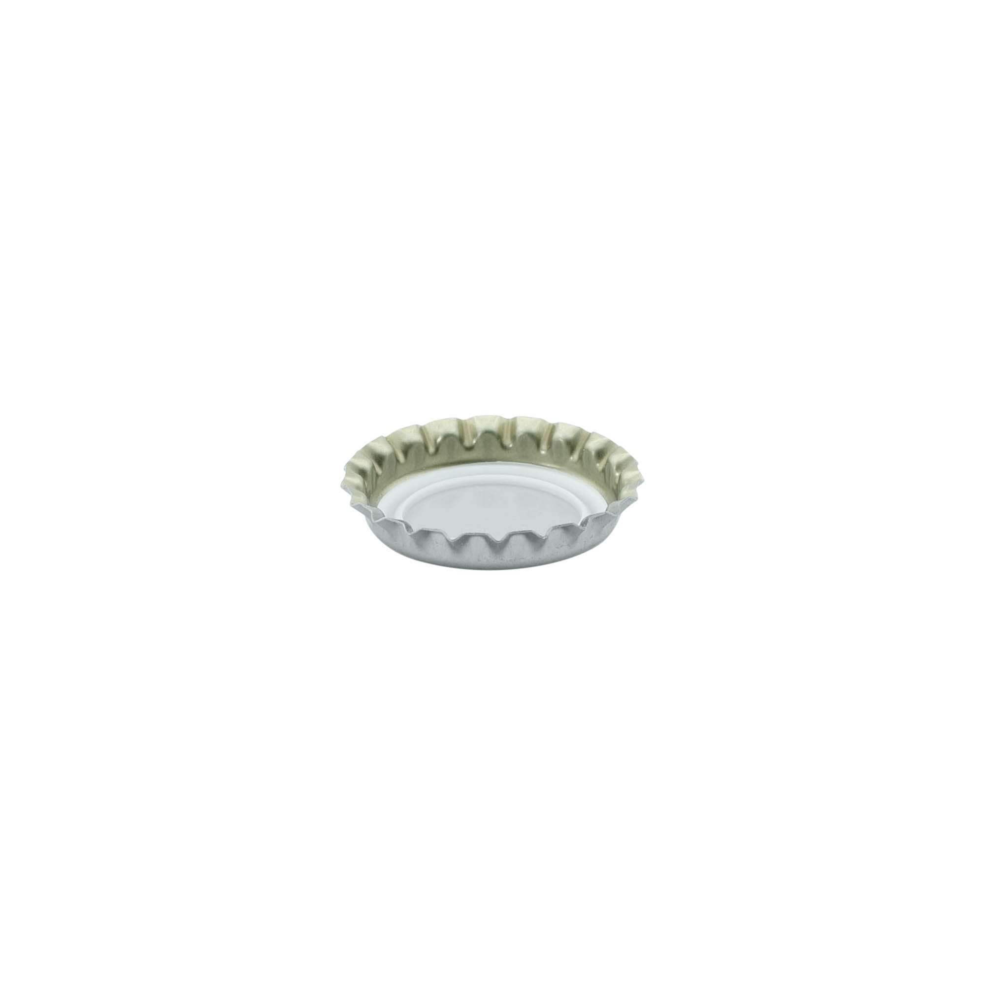 Tampas de garrafa 26 mm, metal, prateado