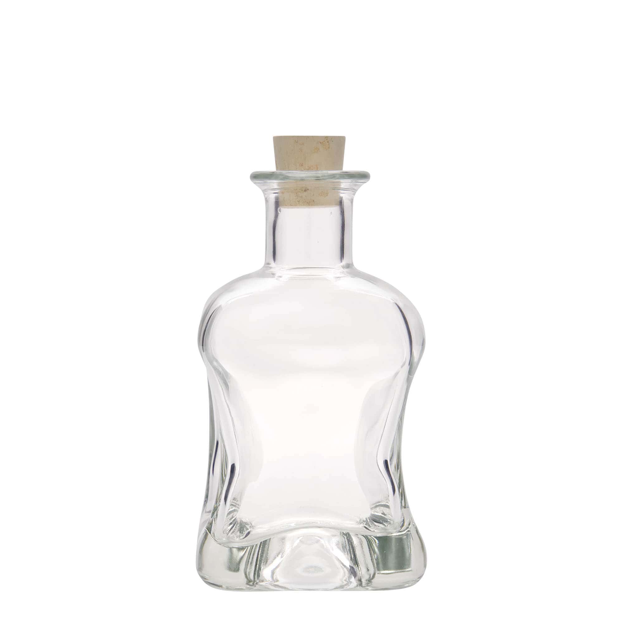 Garrafa de vidro de 350 ml 'Dublin', quadrada, boca: cortiça